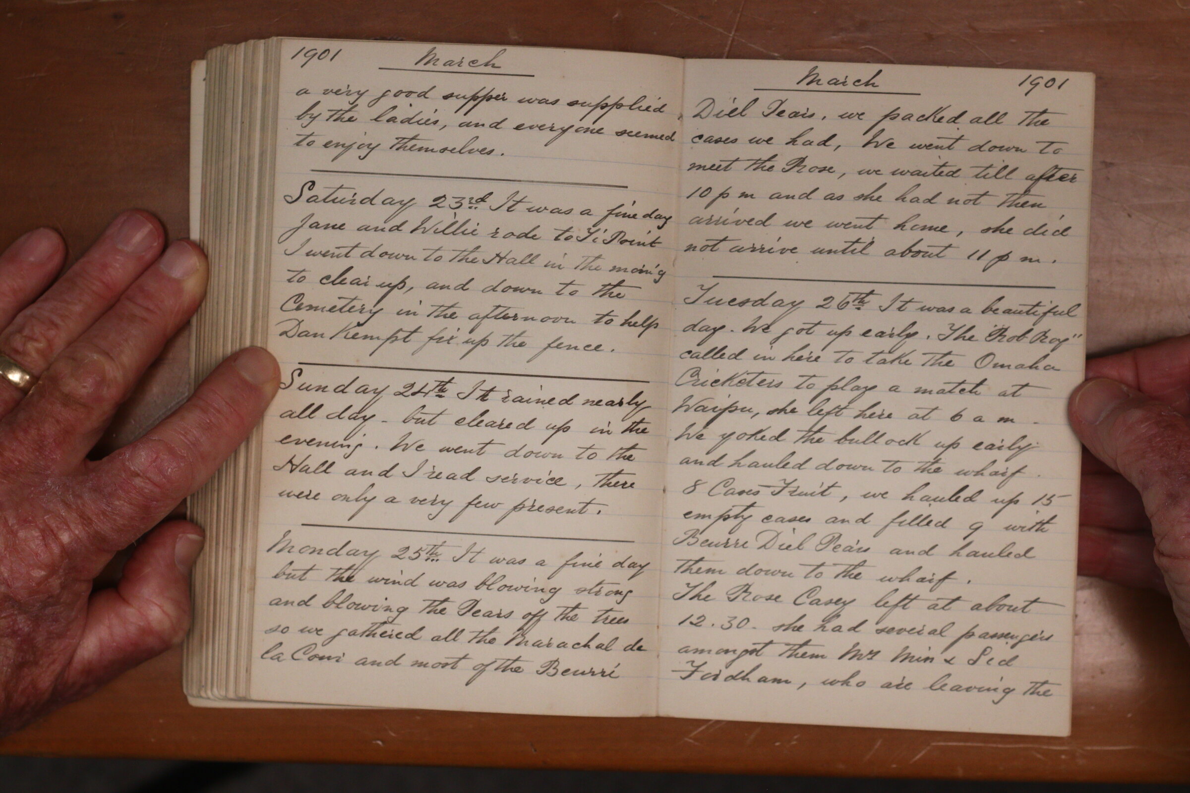 Original CS Clarke diary page