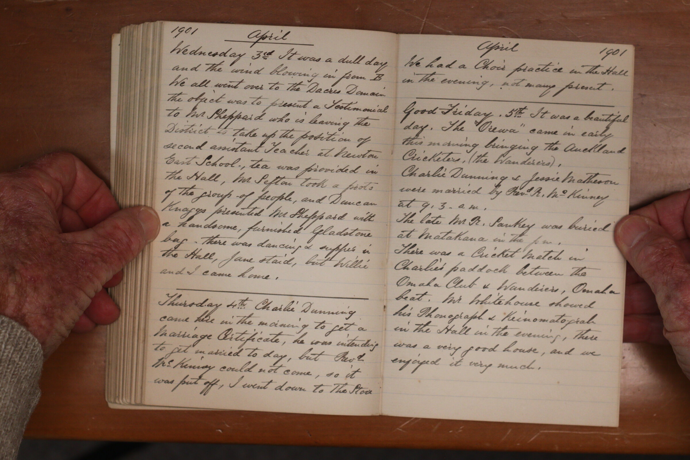 Original CS Clarke diary page