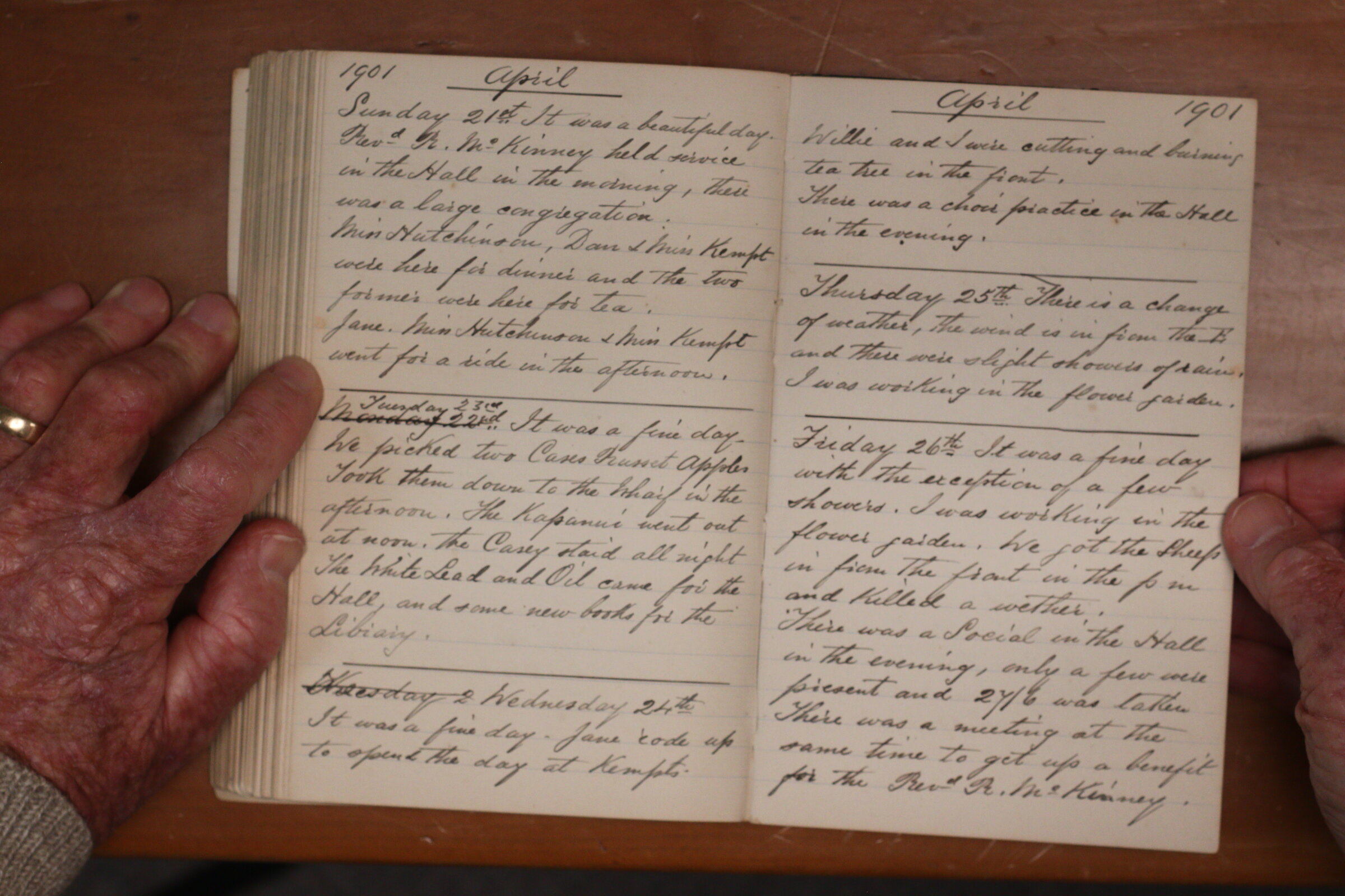 Original CS Clarke diary page