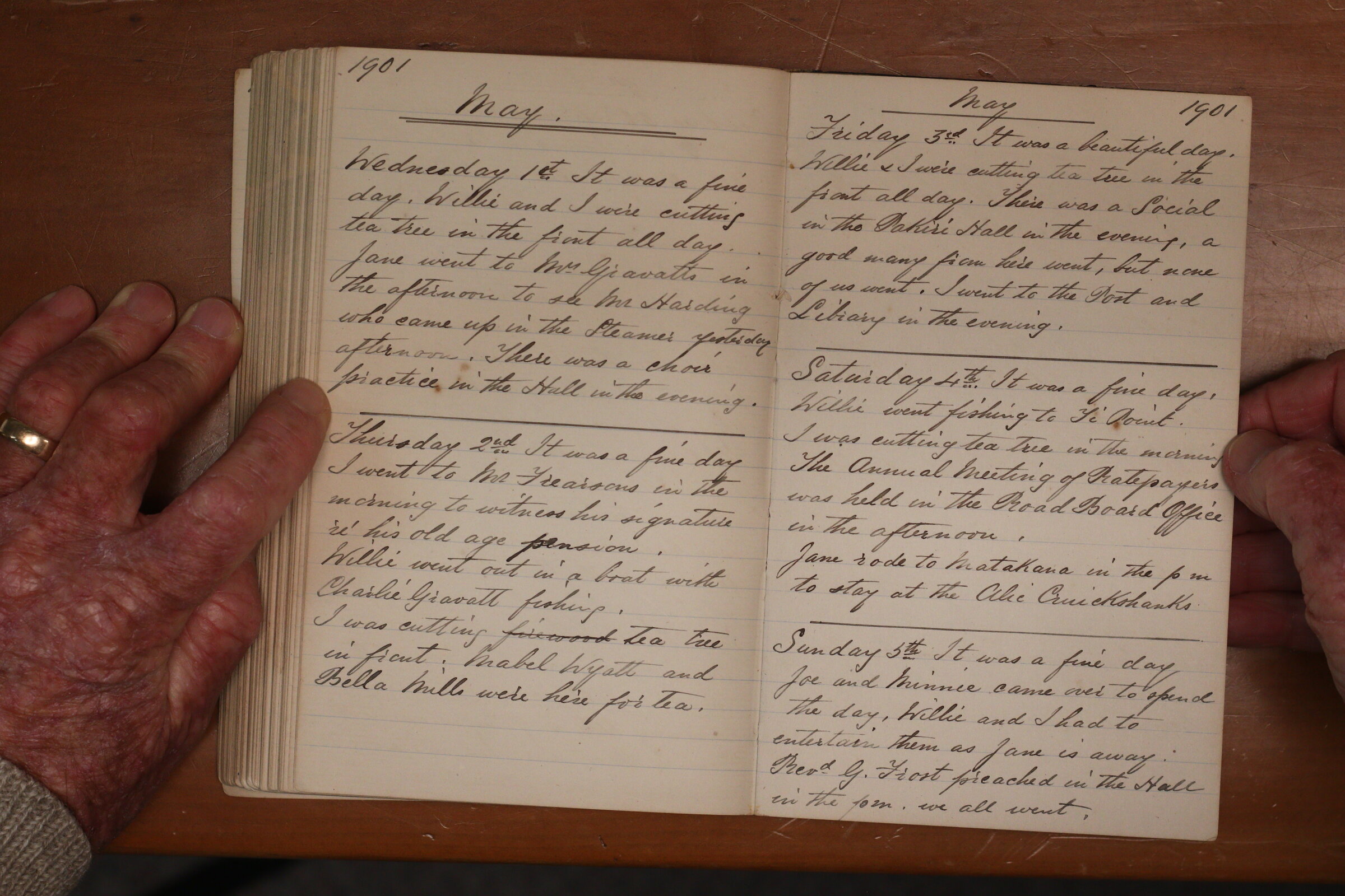 Original CS Clarke diary page