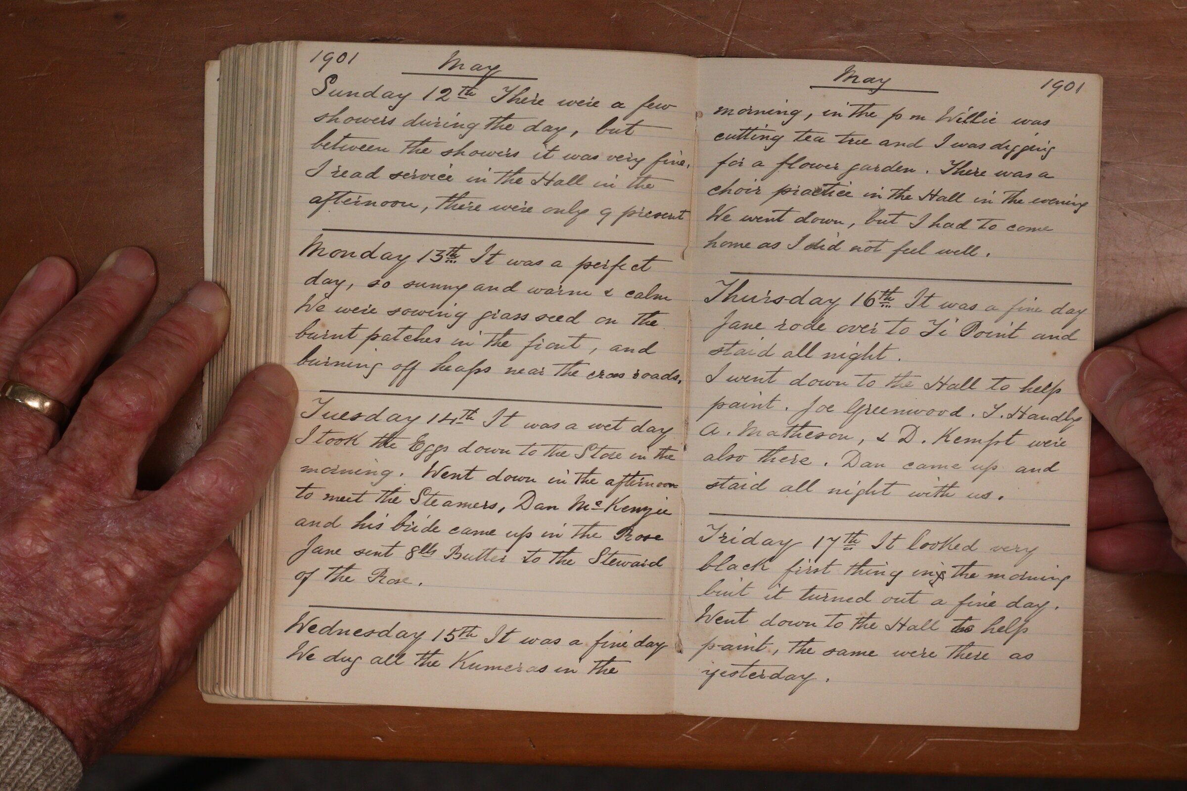 Original CS Clarke diary page