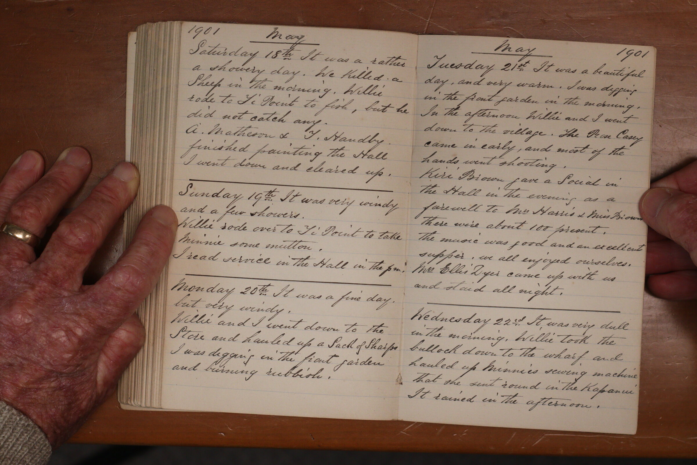 Original CS Clarke diary page