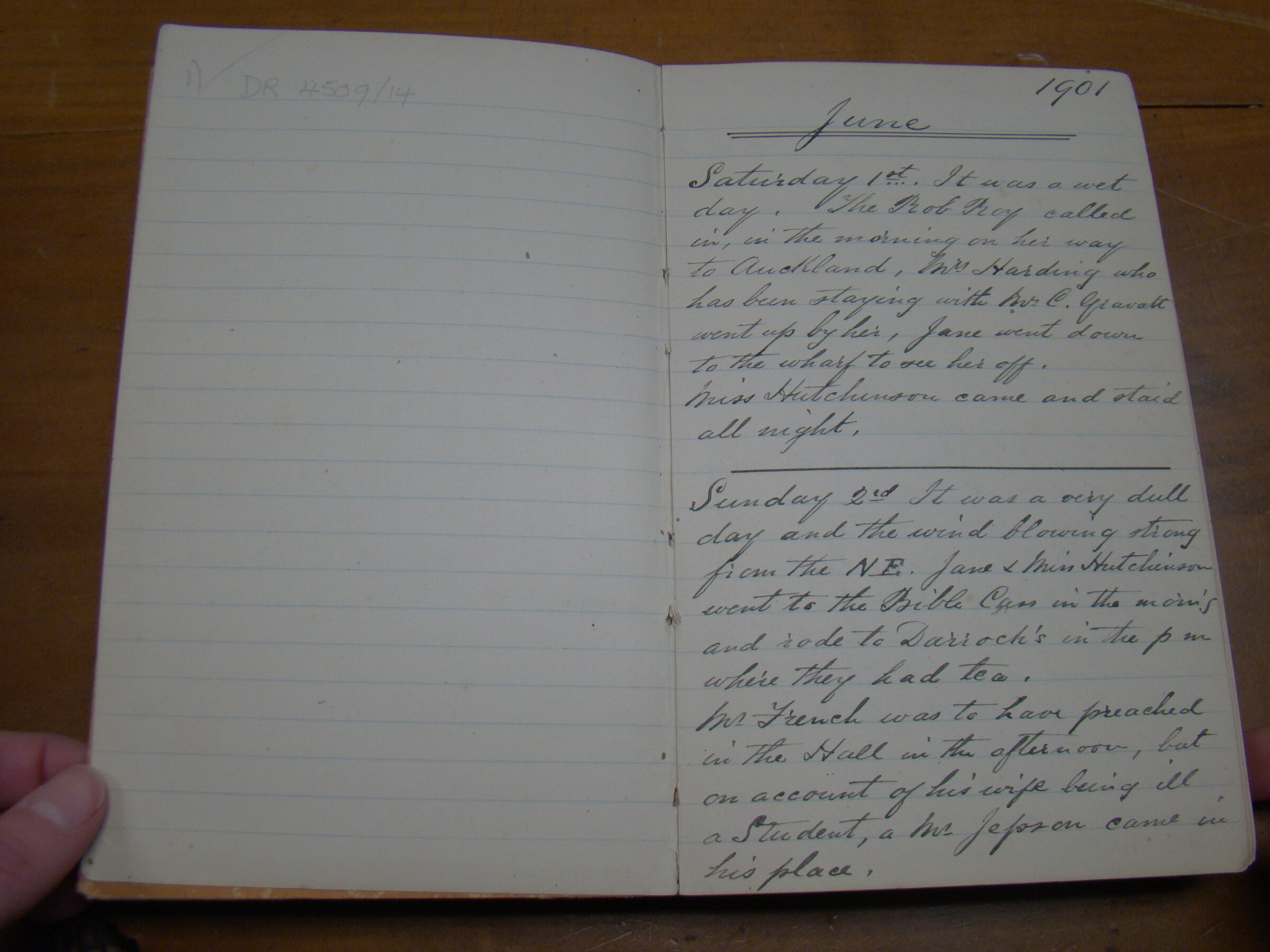 Original CS Clarke diary page
