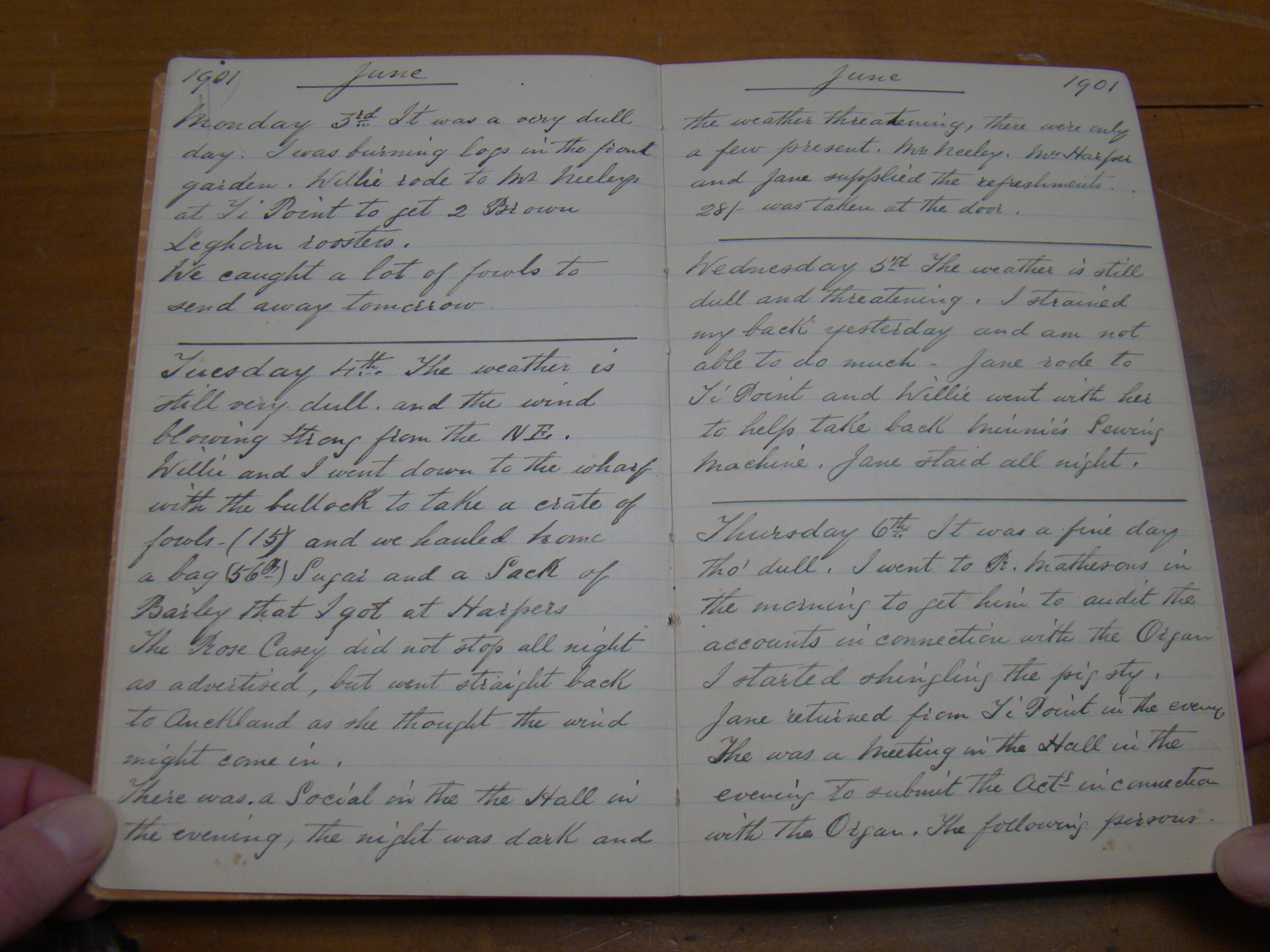 Original CS Clarke diary page