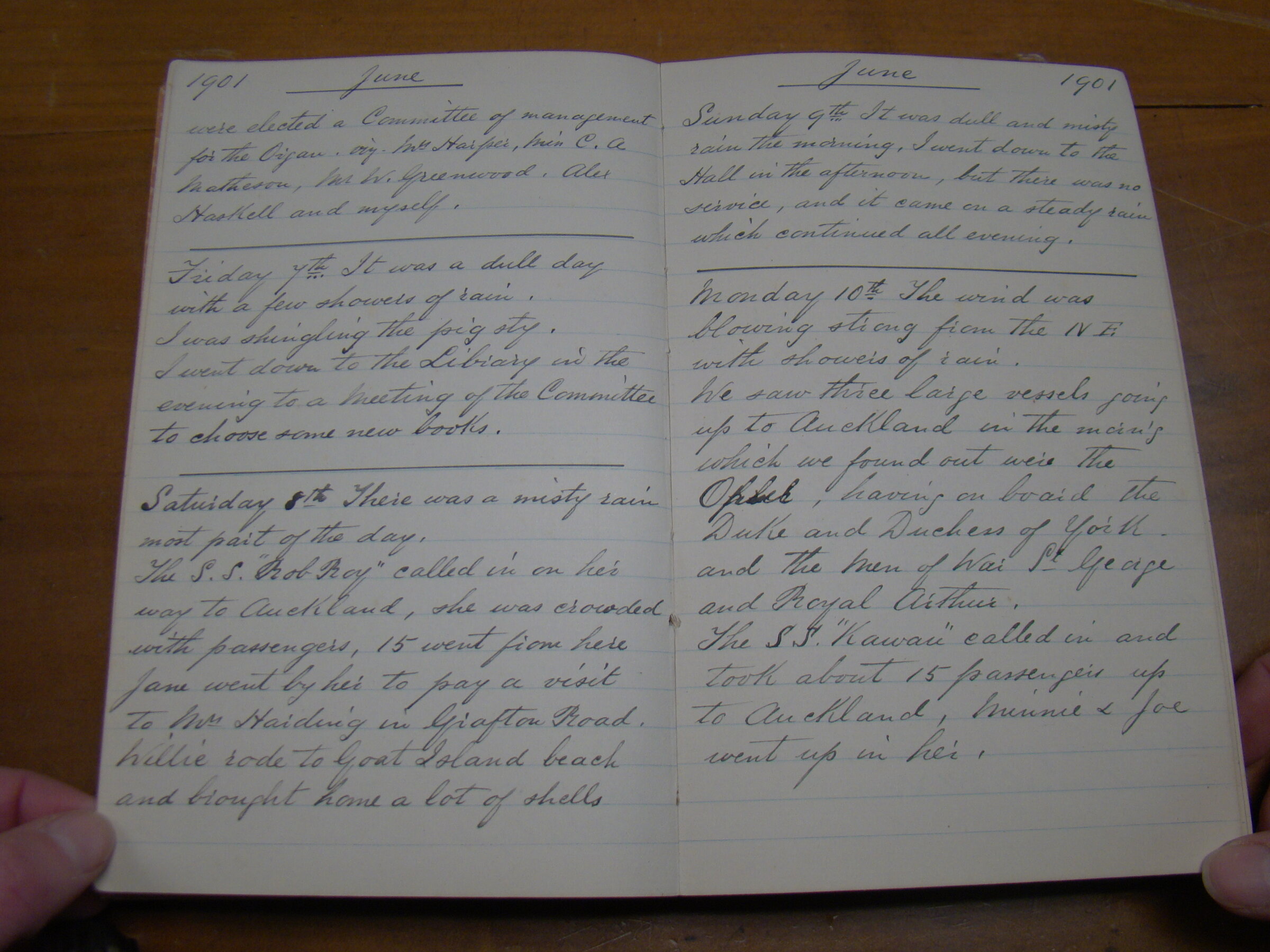 Original CS Clarke diary page