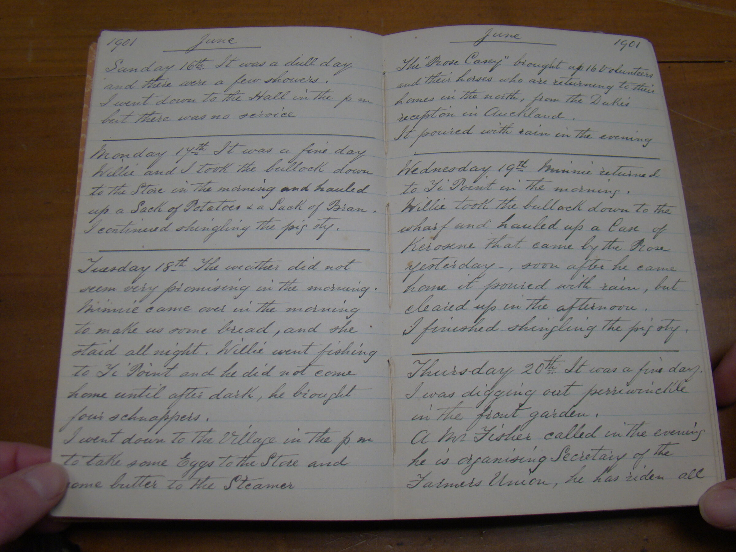 Original CS Clarke diary page