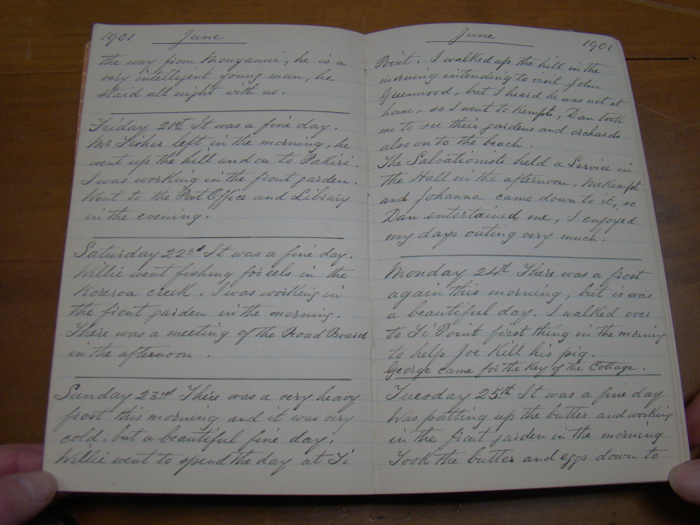 Original CS Clarke diary page