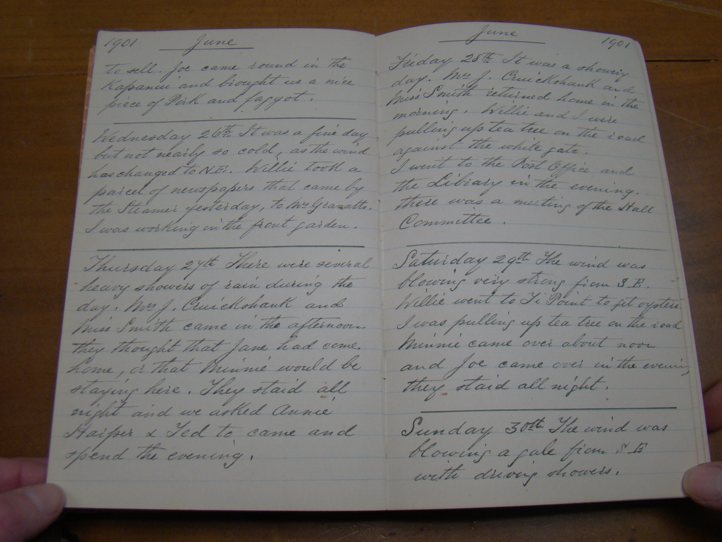 Original CS Clarke diary page
