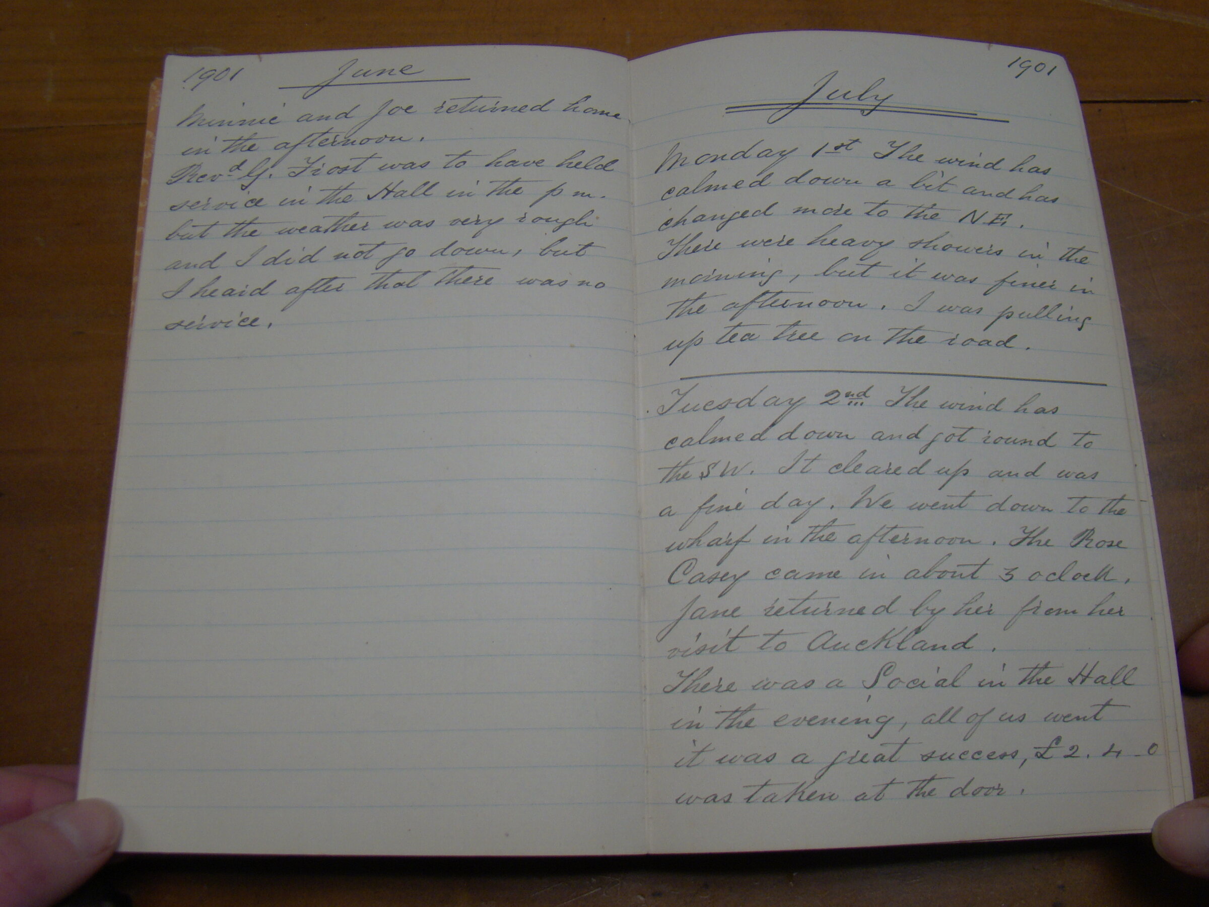 Original CS Clarke diary page