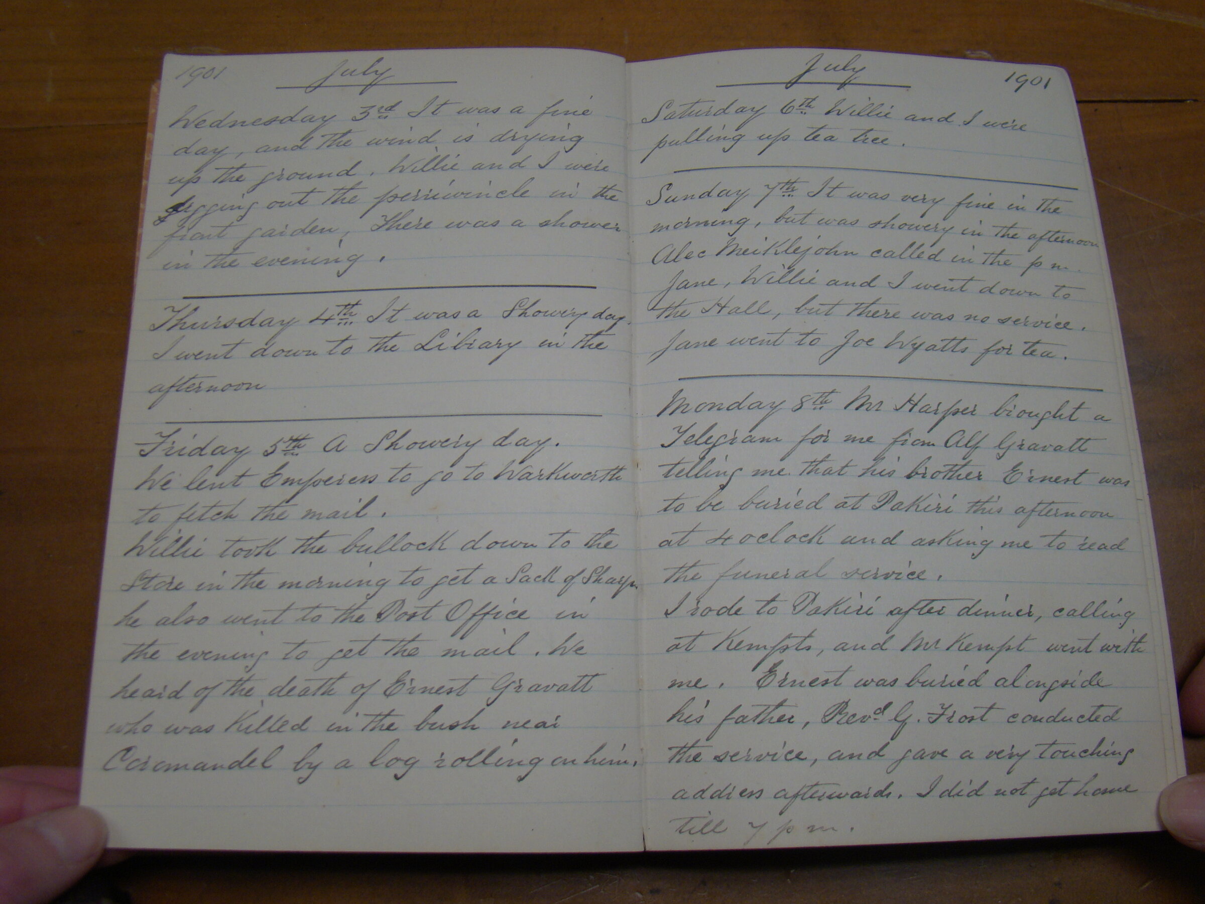 Original CS Clarke diary page