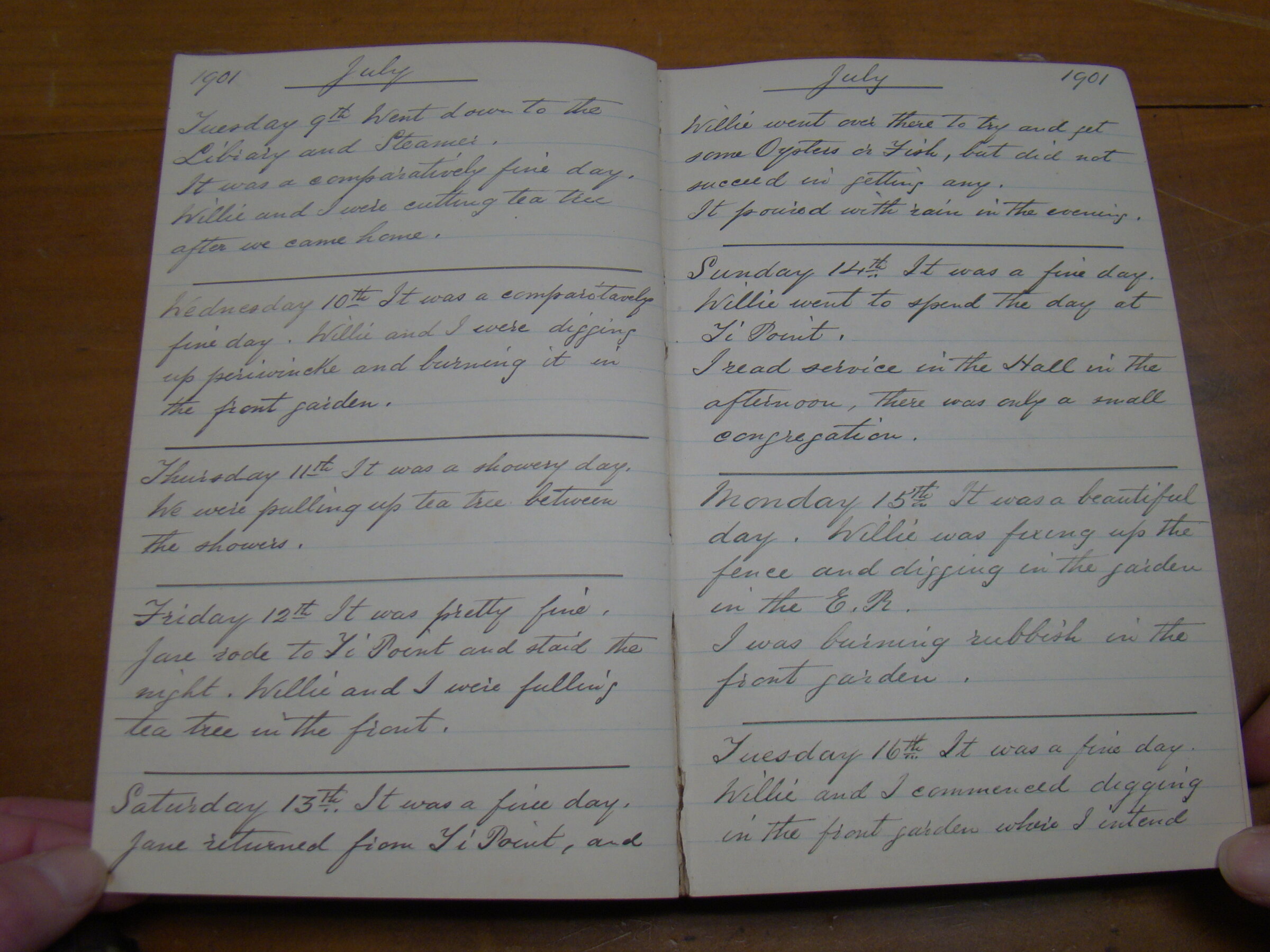 Original CS Clarke diary page