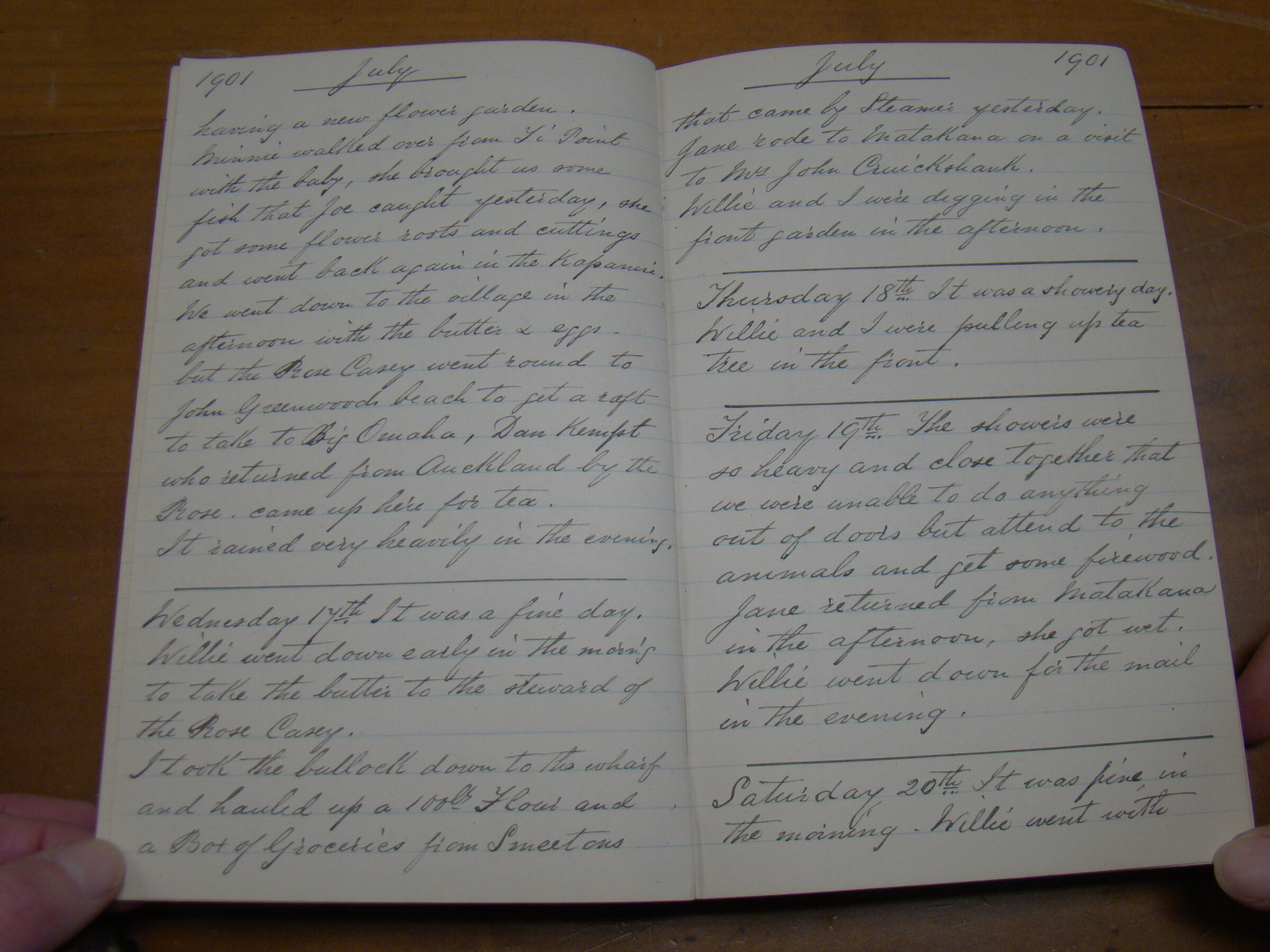 Original CS Clarke diary page