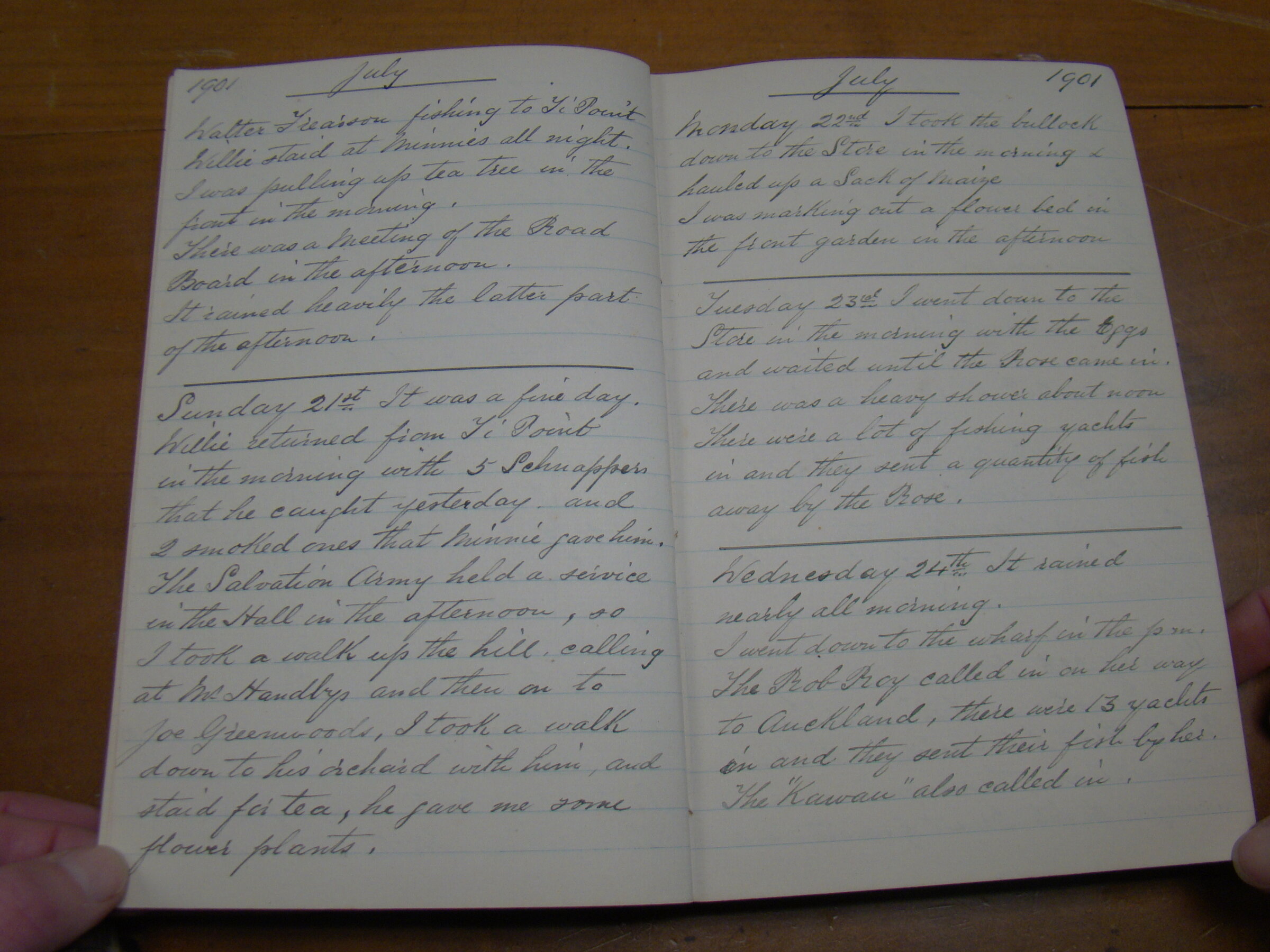 Original CS Clarke diary page