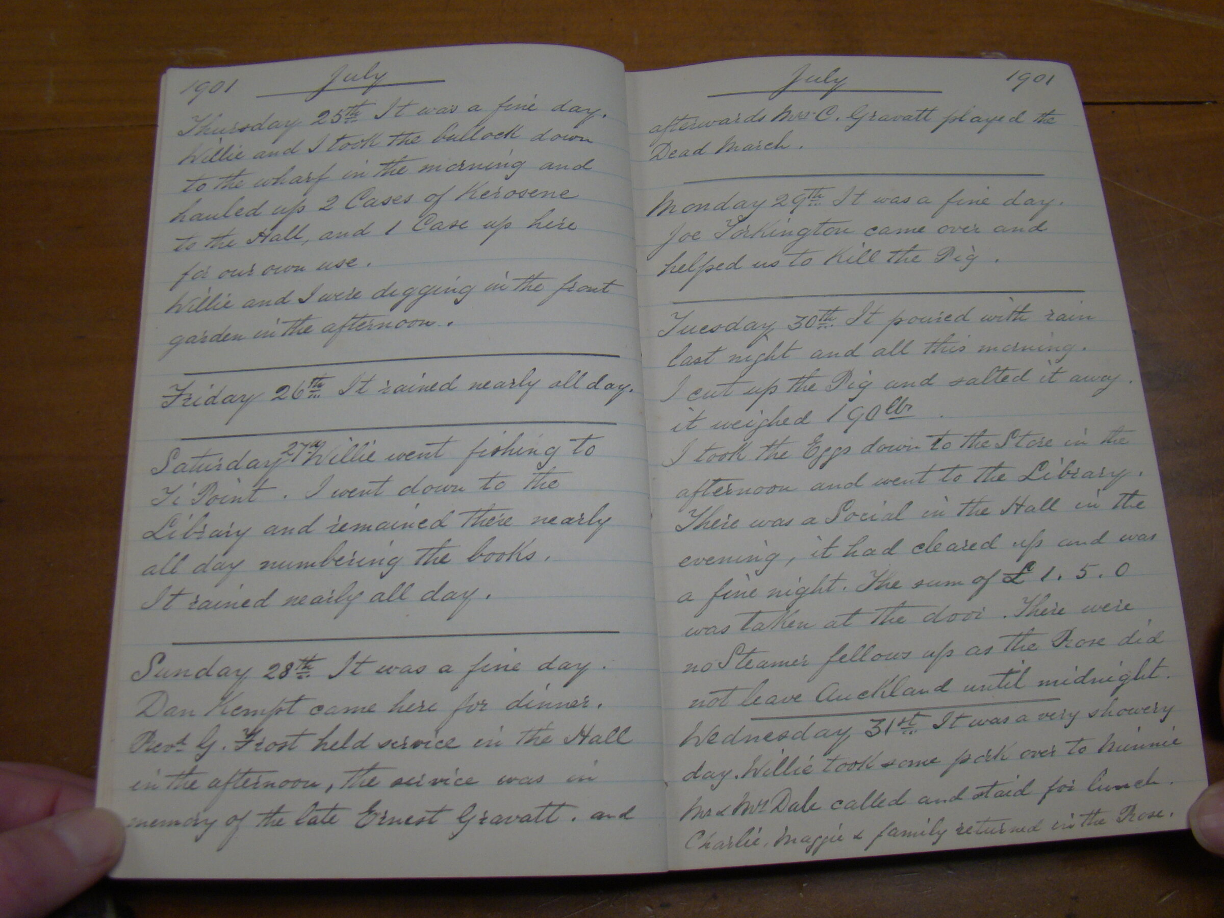 Original CS Clarke diary page