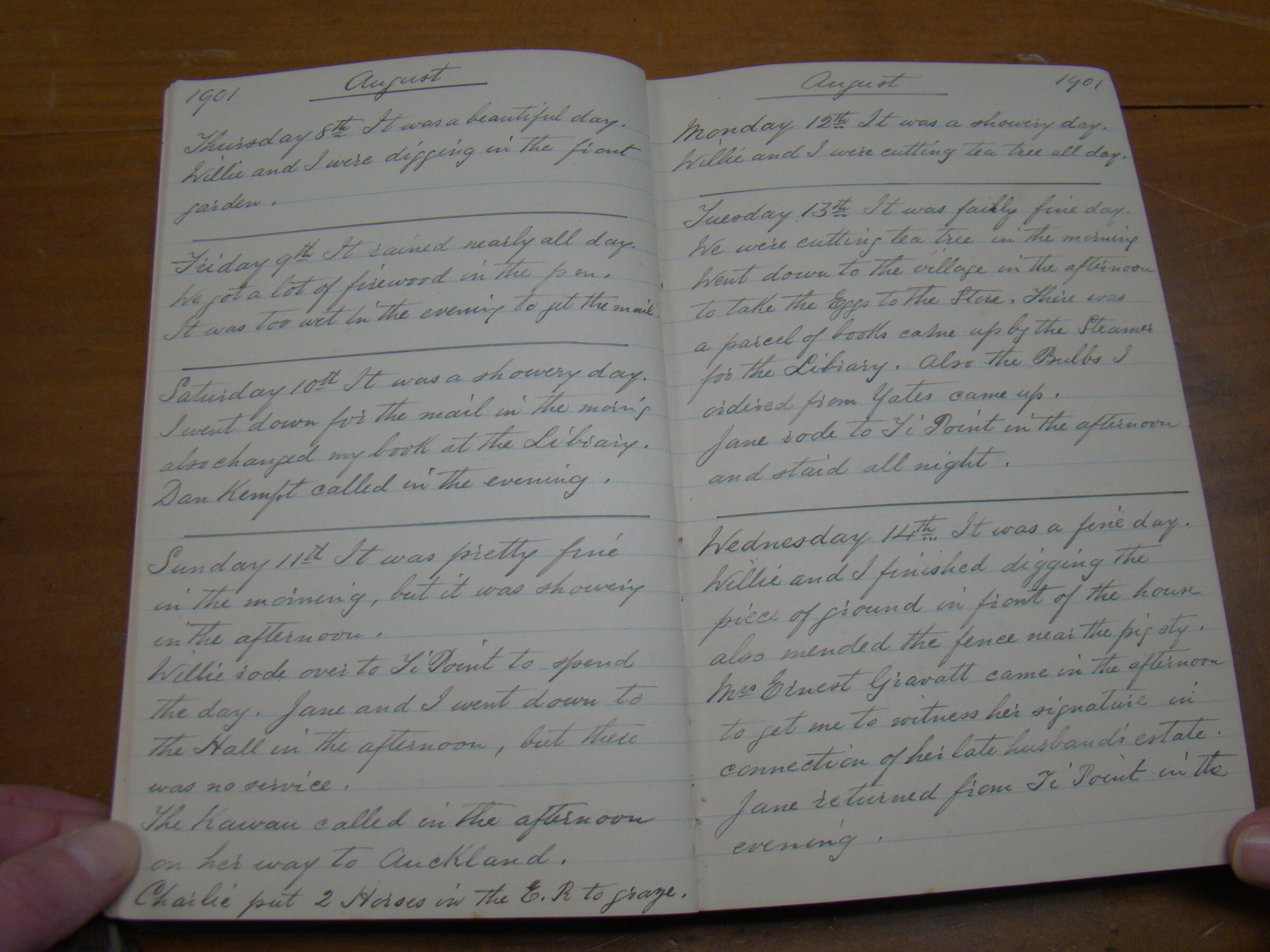 Original CS Clarke diary page