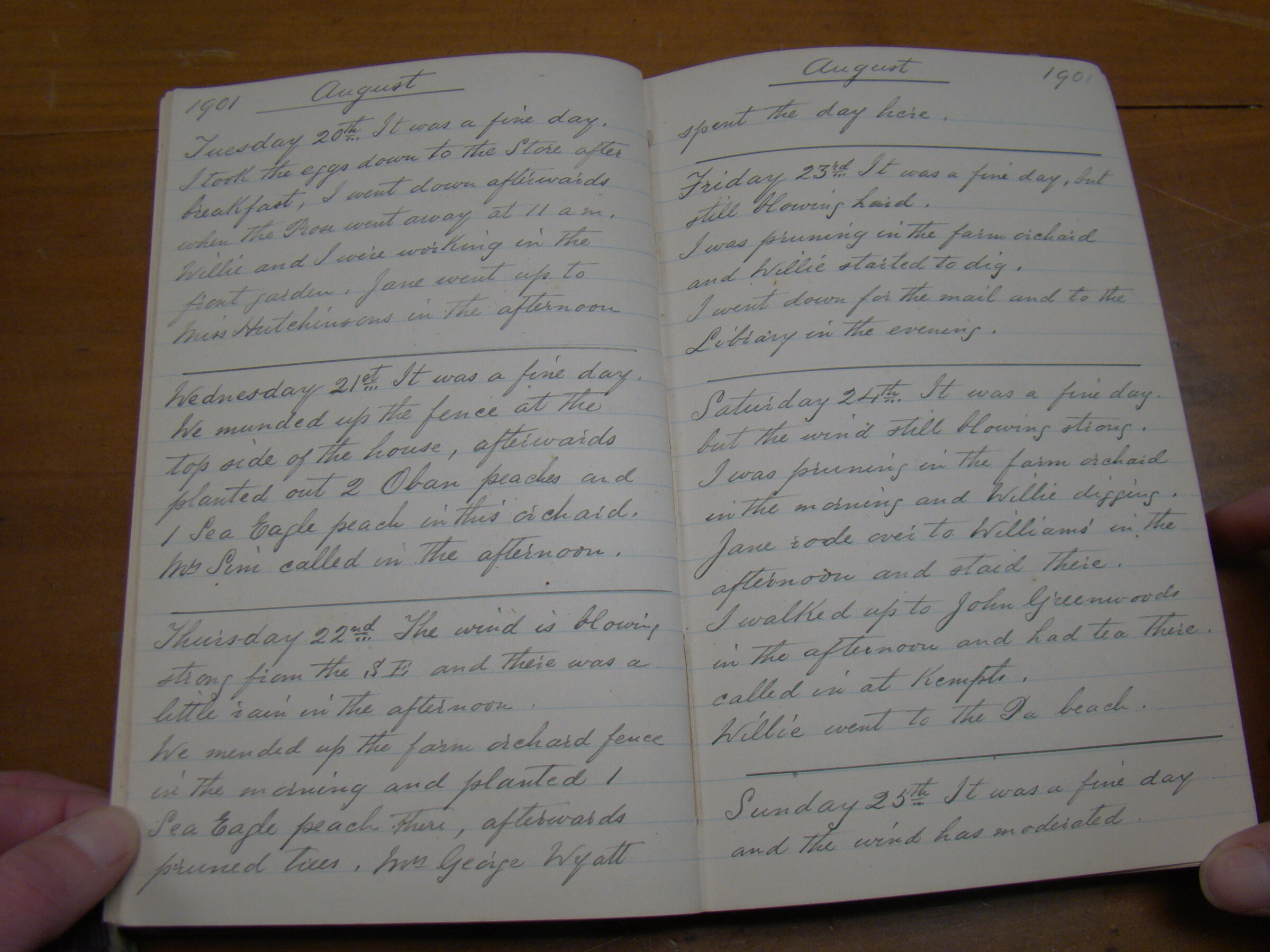 Original CS Clarke diary page