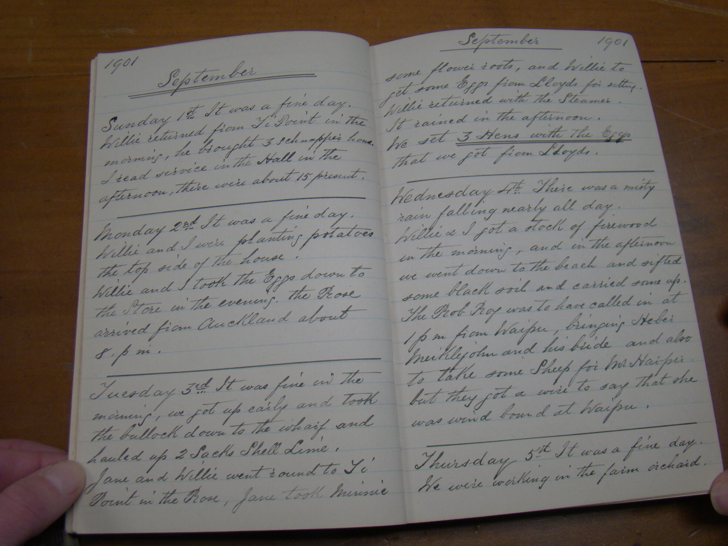 Original CS Clarke diary page