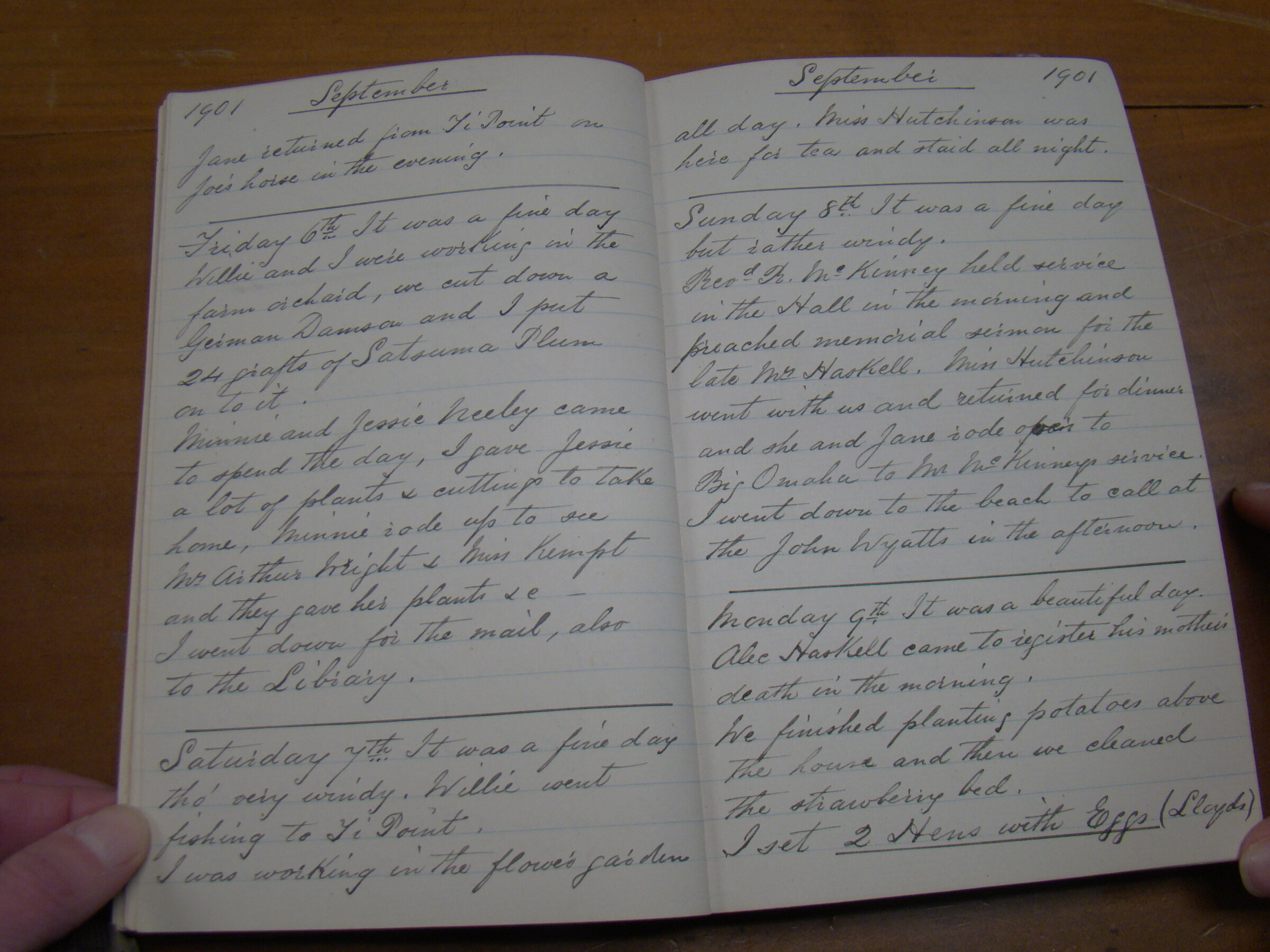 Original CS Clarke diary page