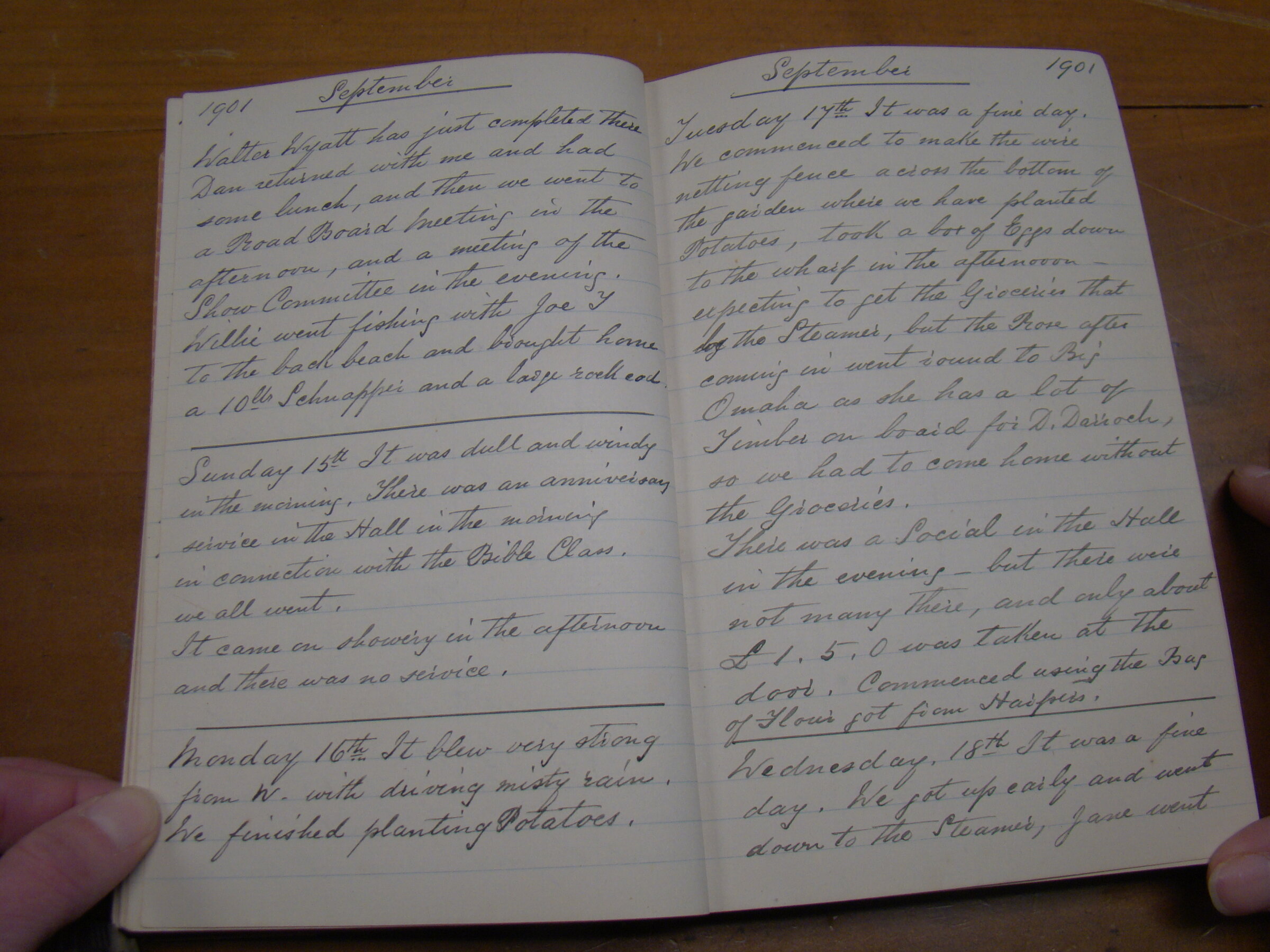 Original CS Clarke diary page