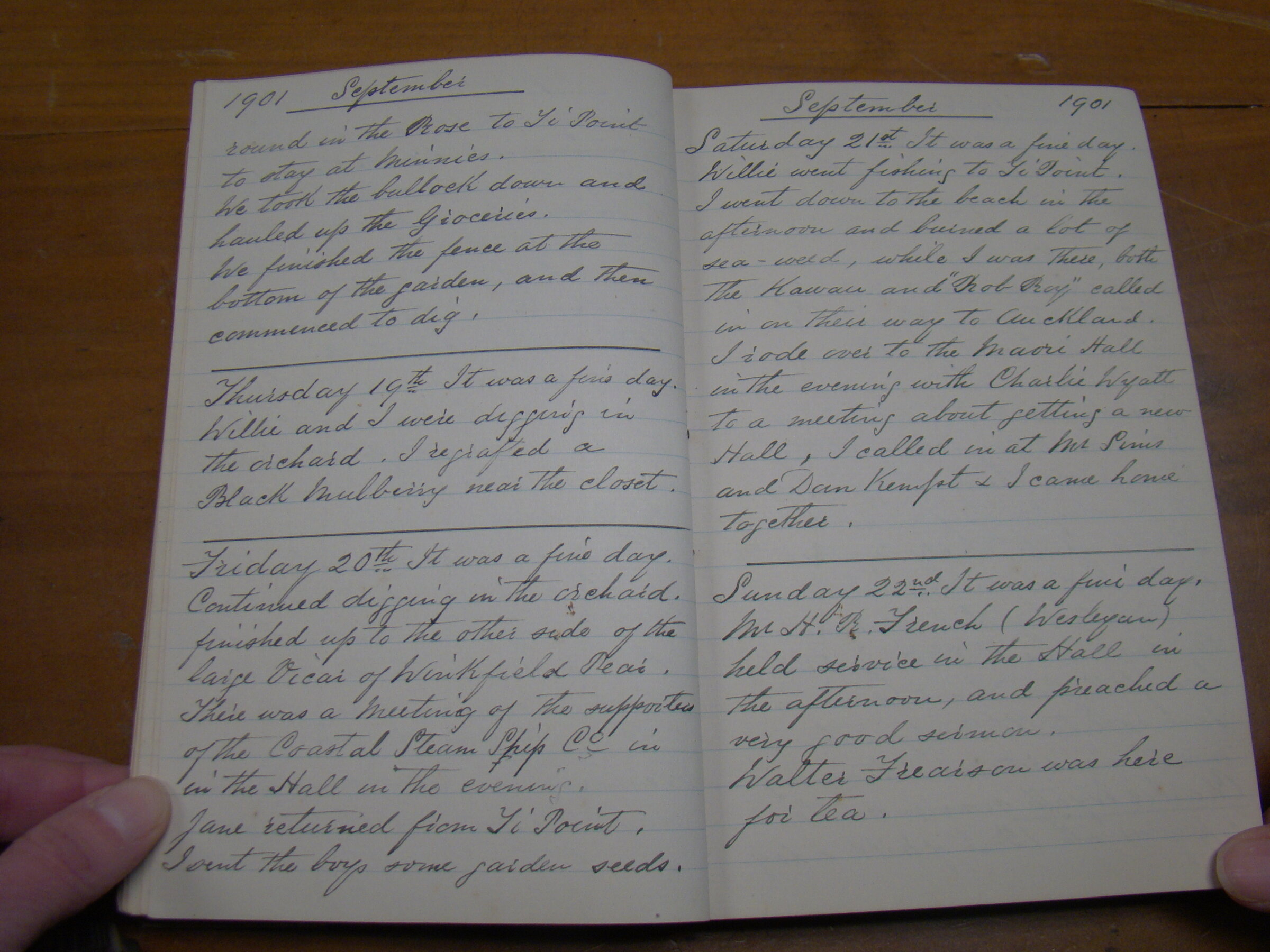 Original CS Clarke diary page