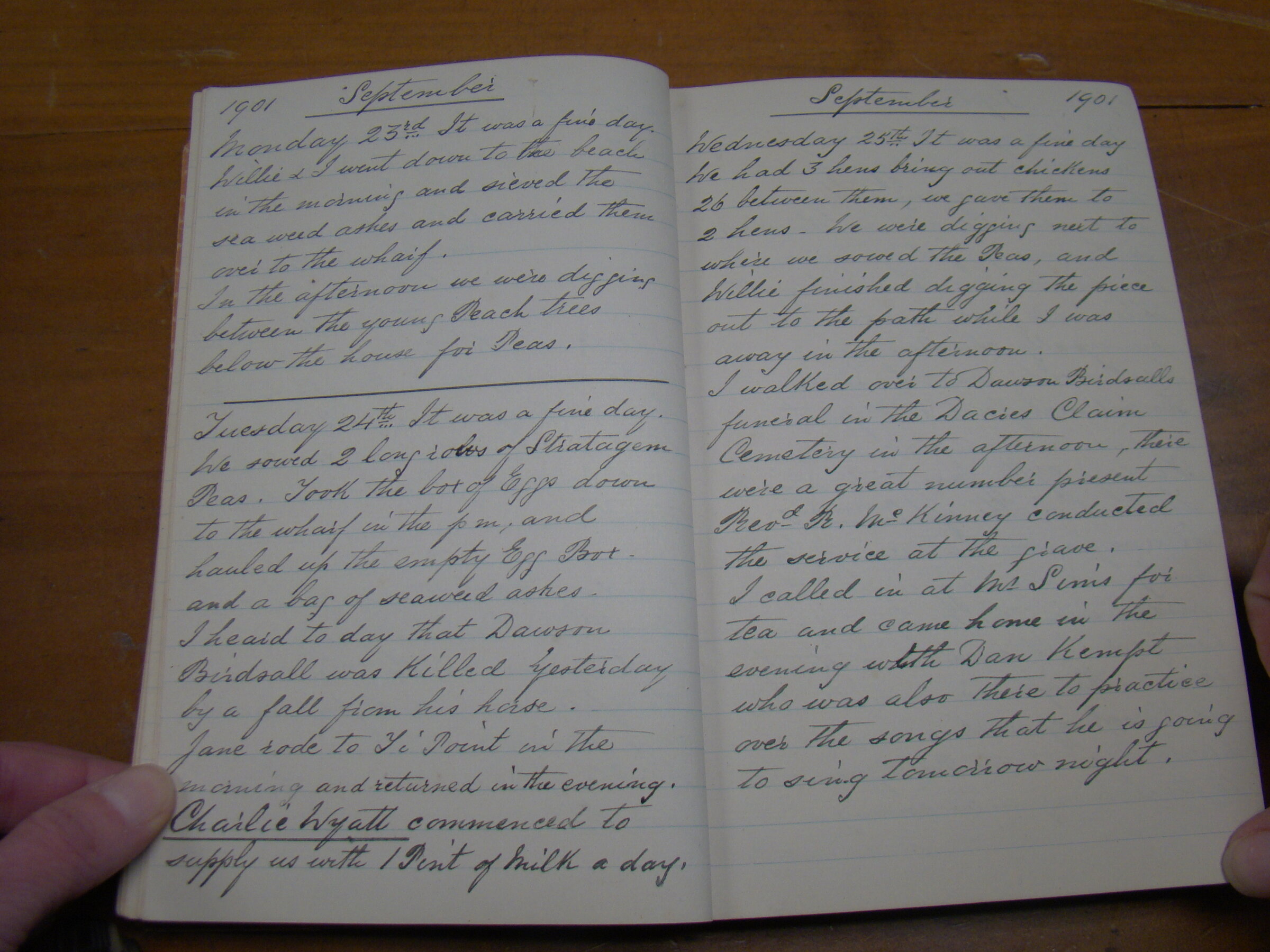 Original CS Clarke diary page