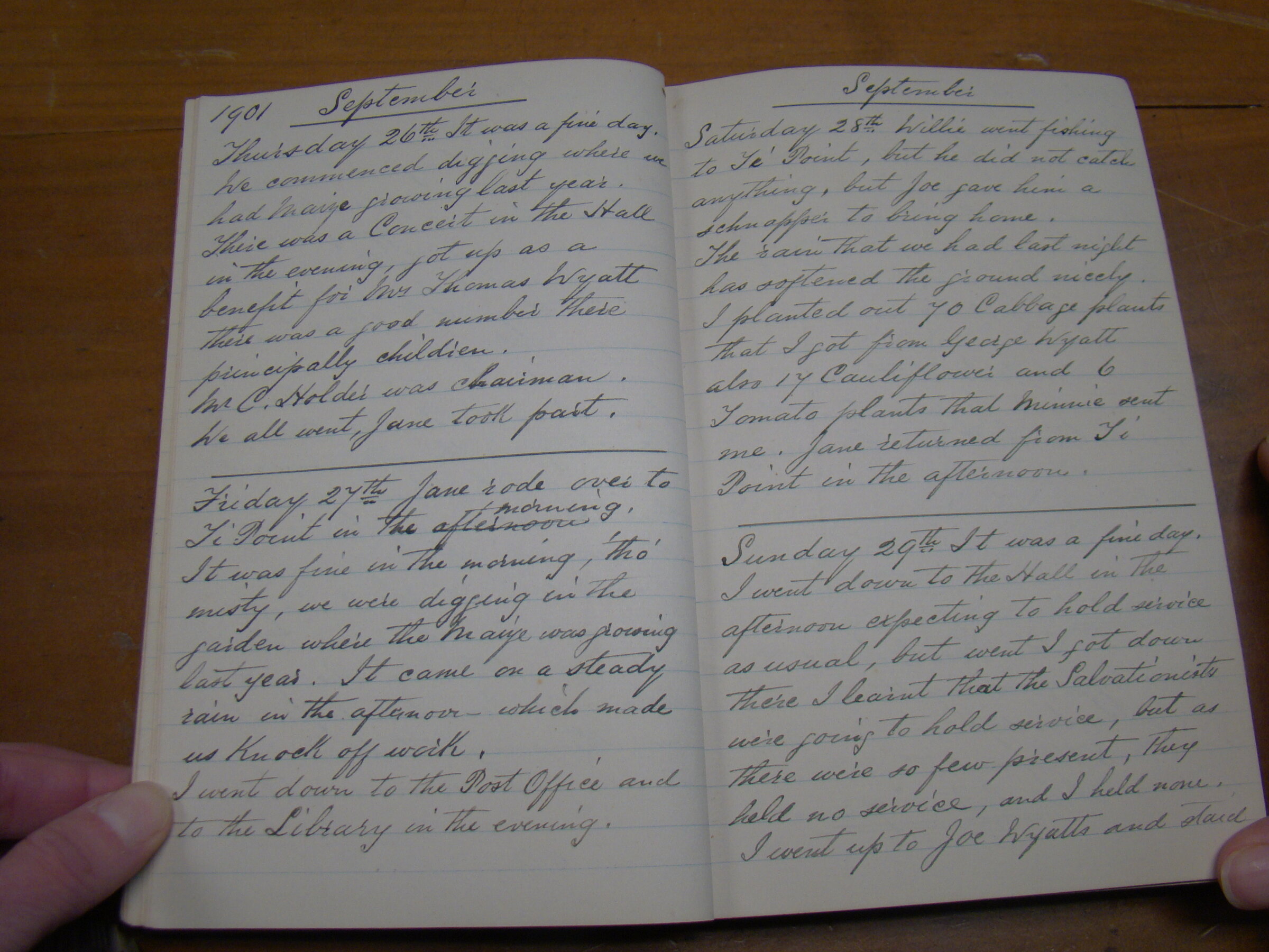 Original CS Clarke diary page