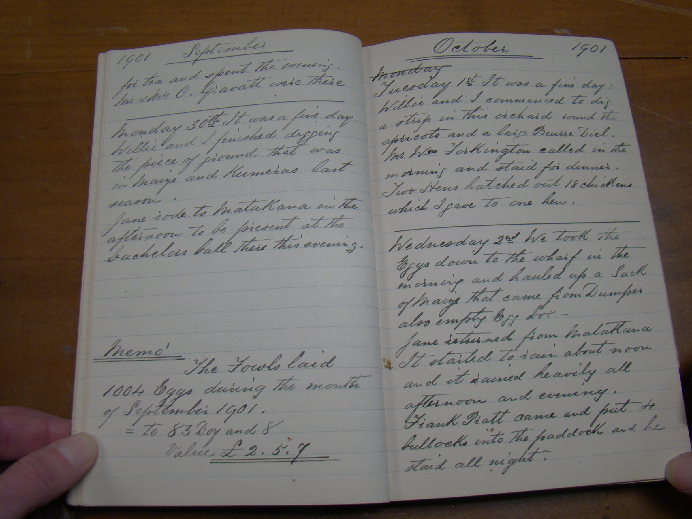 Original CS Clarke diary page