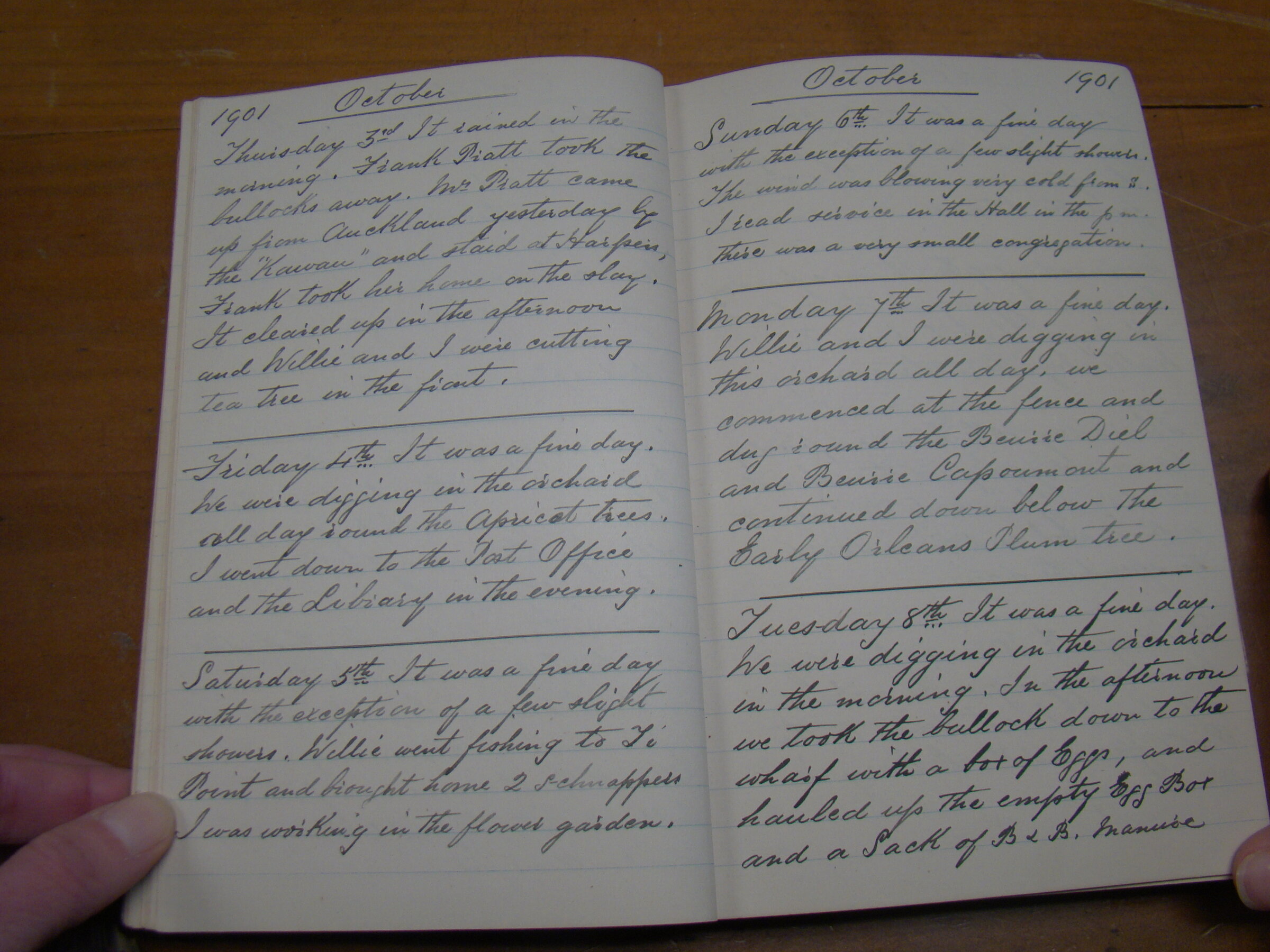 Original CS Clarke diary page