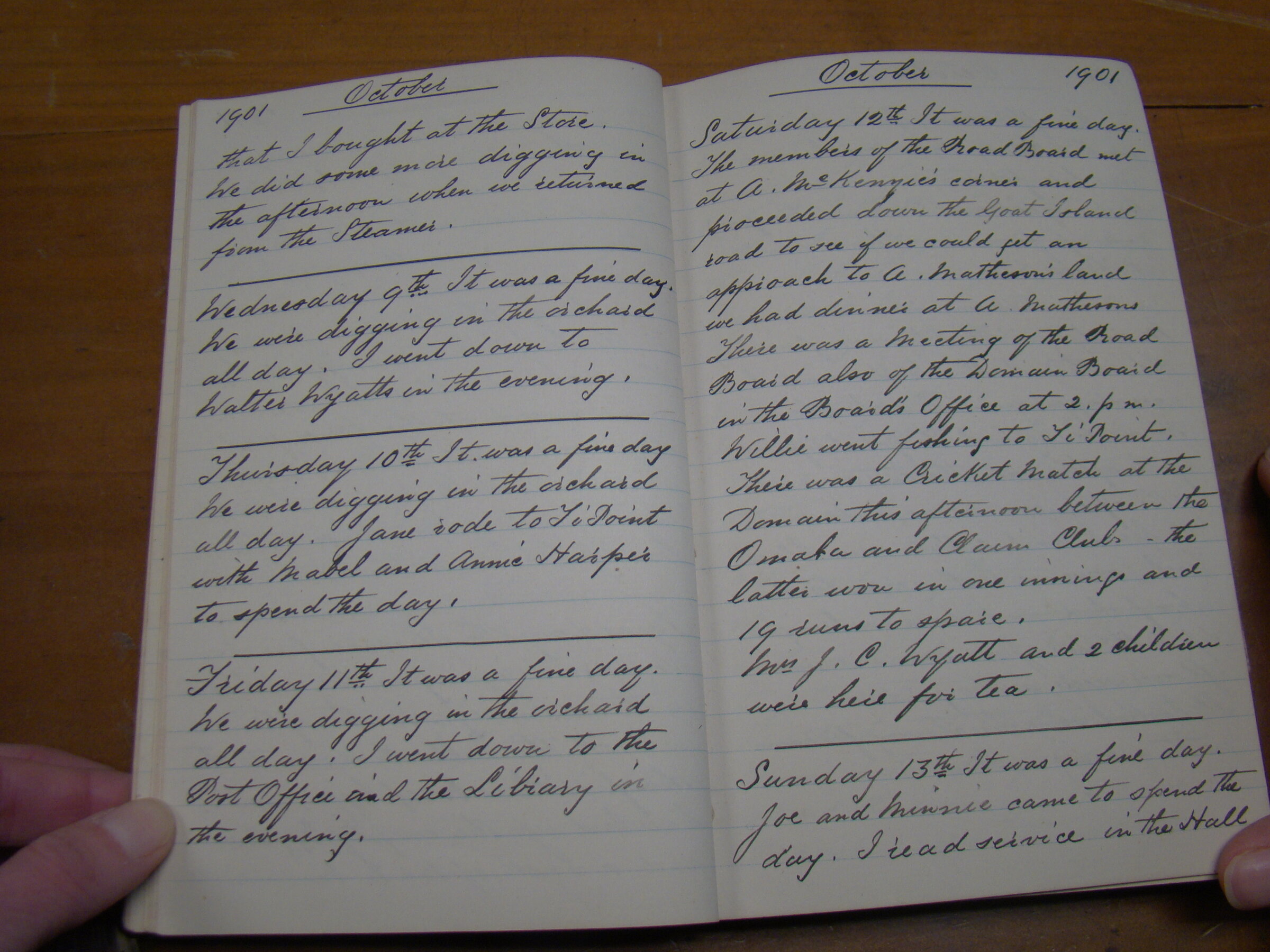 Original CS Clarke diary page