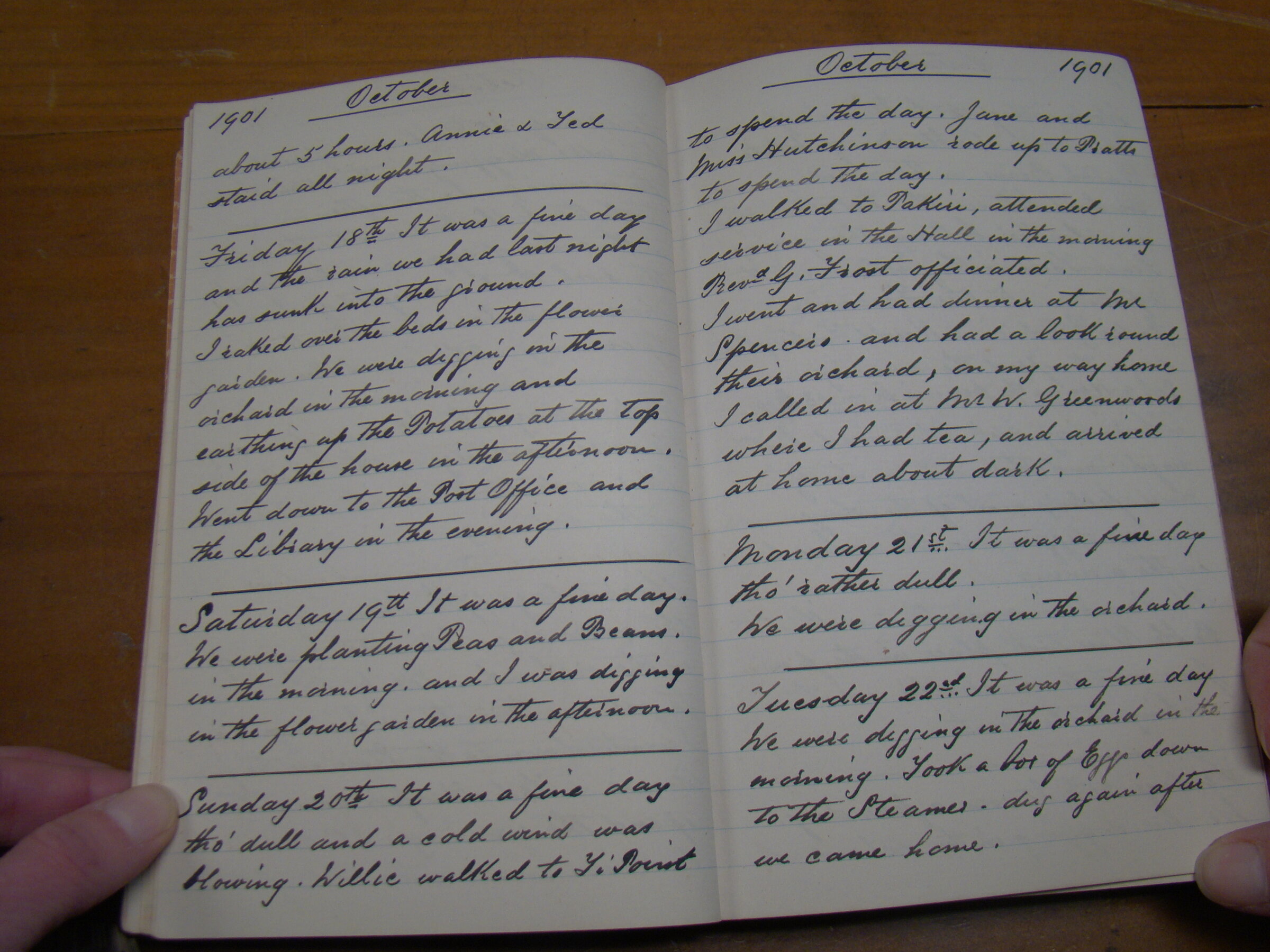 Original CS Clarke diary page