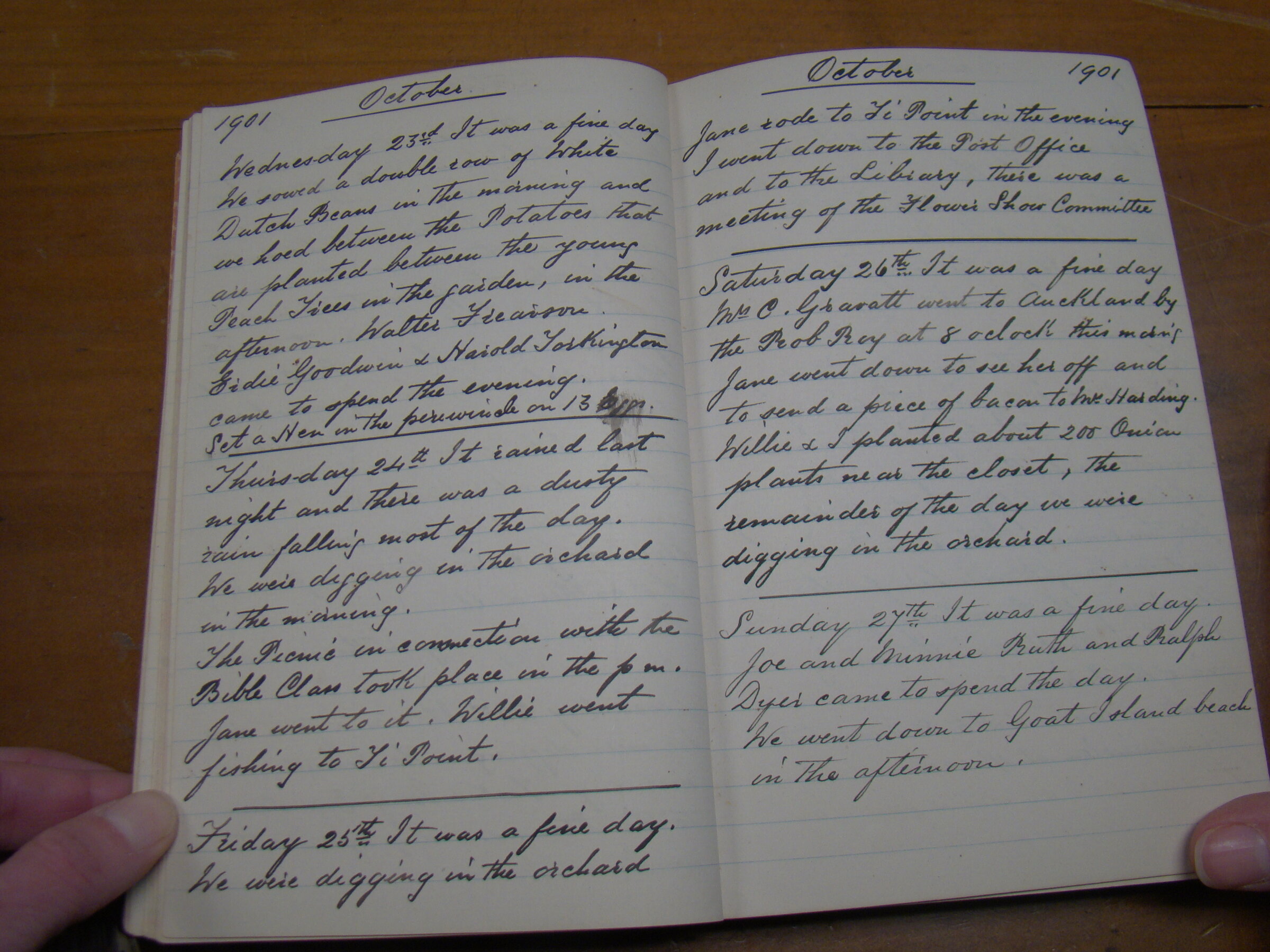 Original CS Clarke diary page