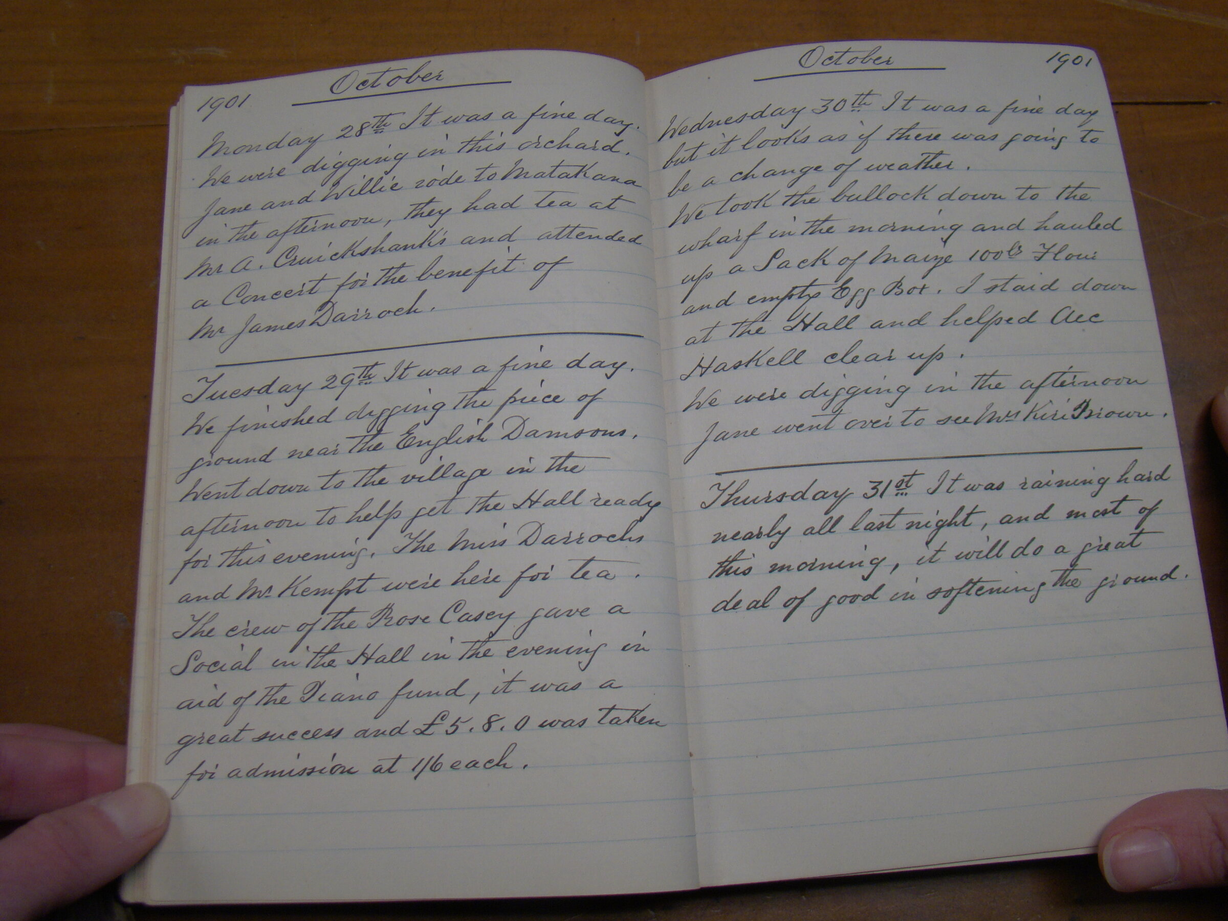 Original CS Clarke diary page