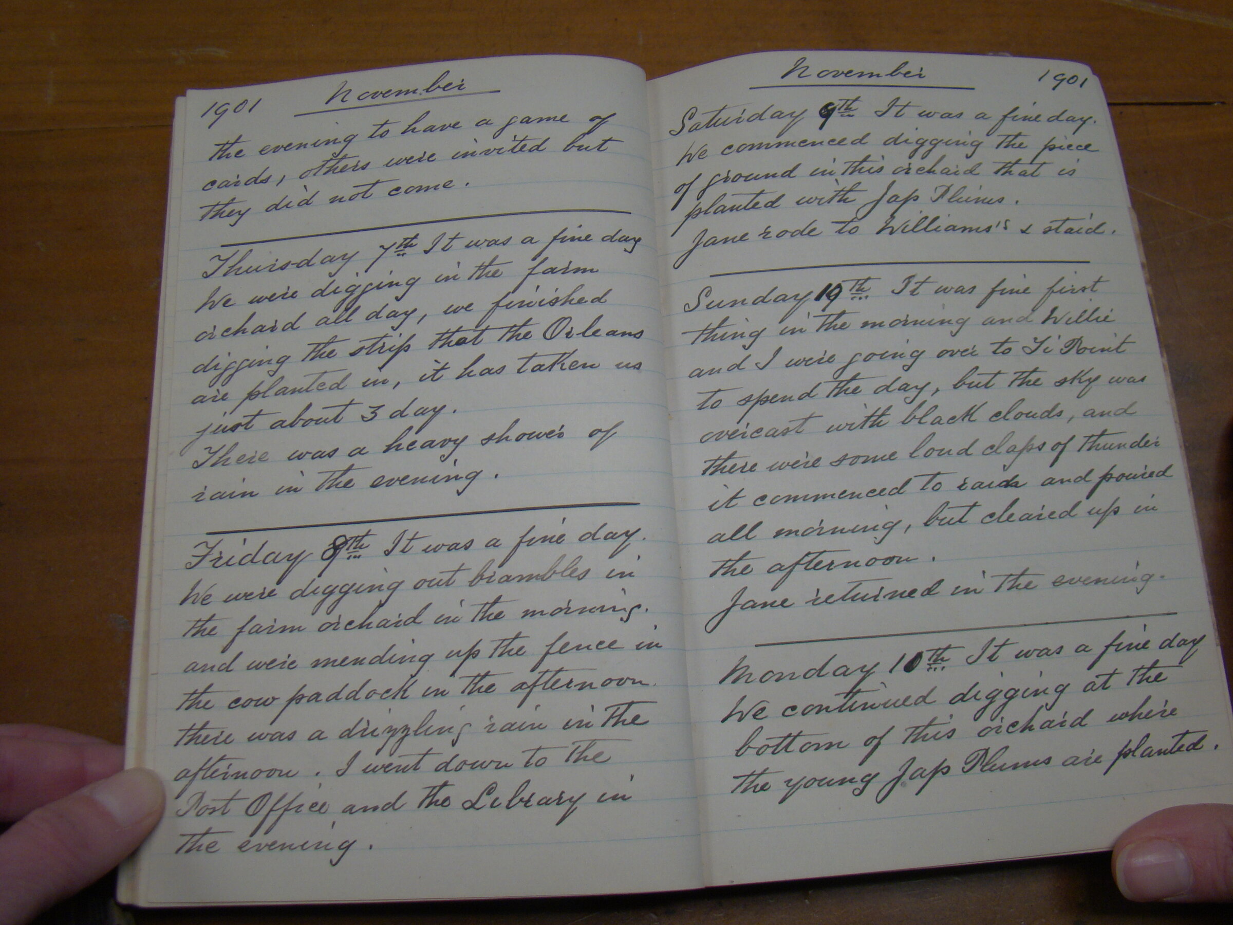 Original CS Clarke diary page