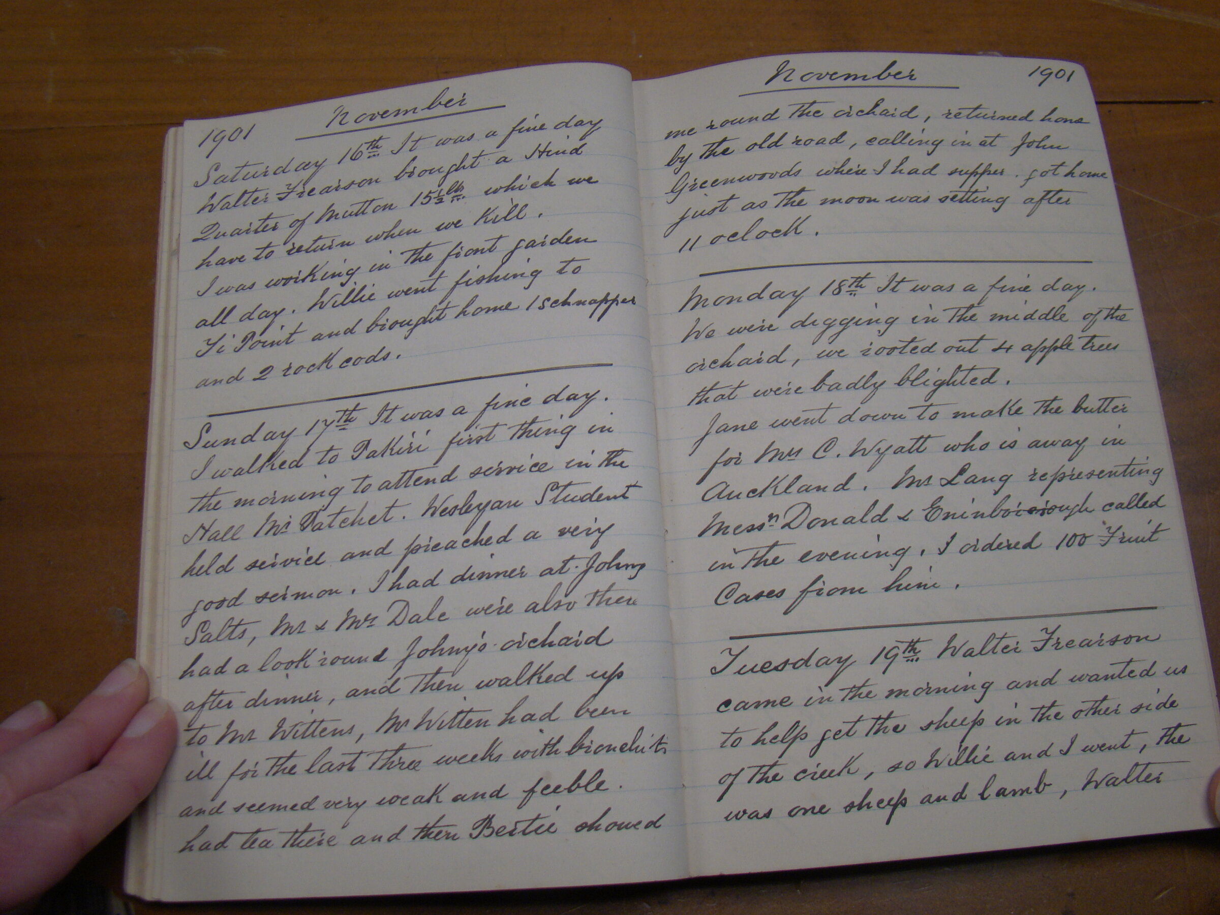 Original CS Clarke diary page