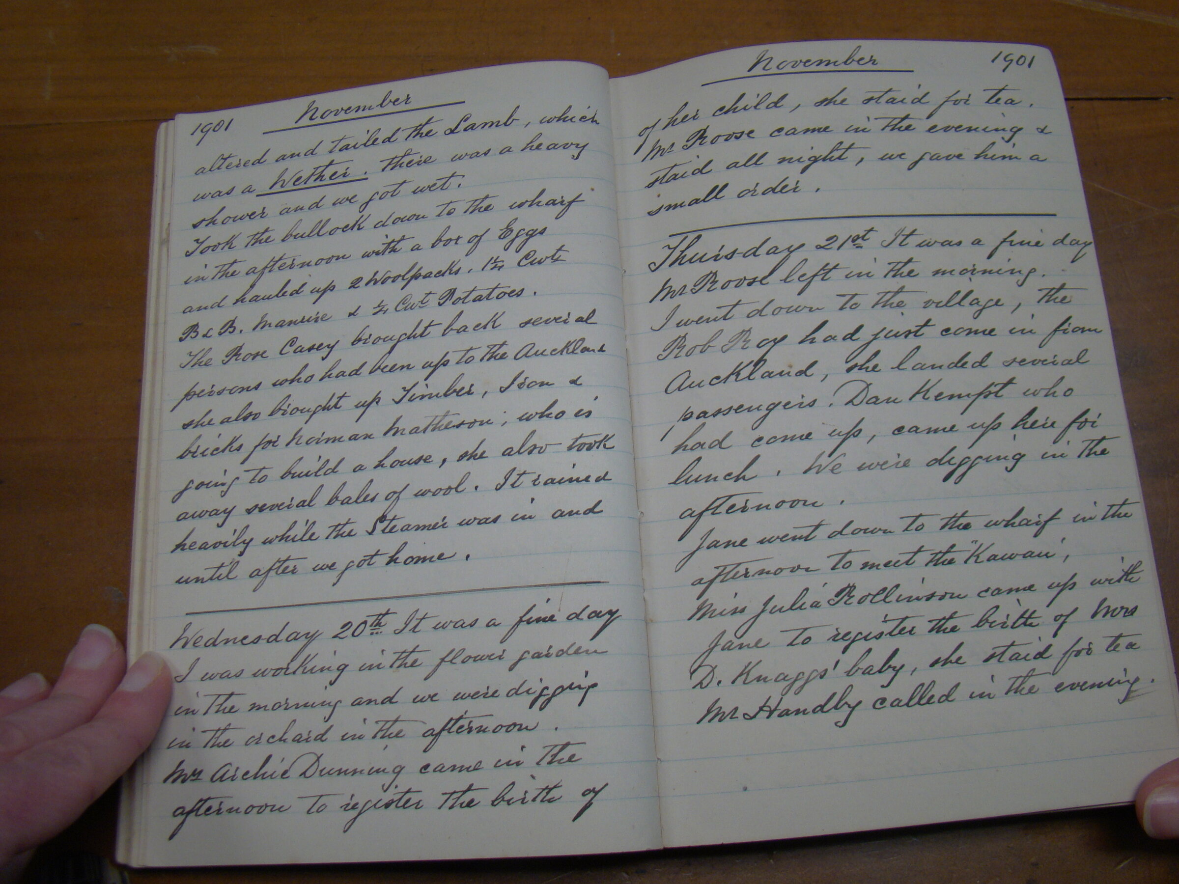Original CS Clarke diary page