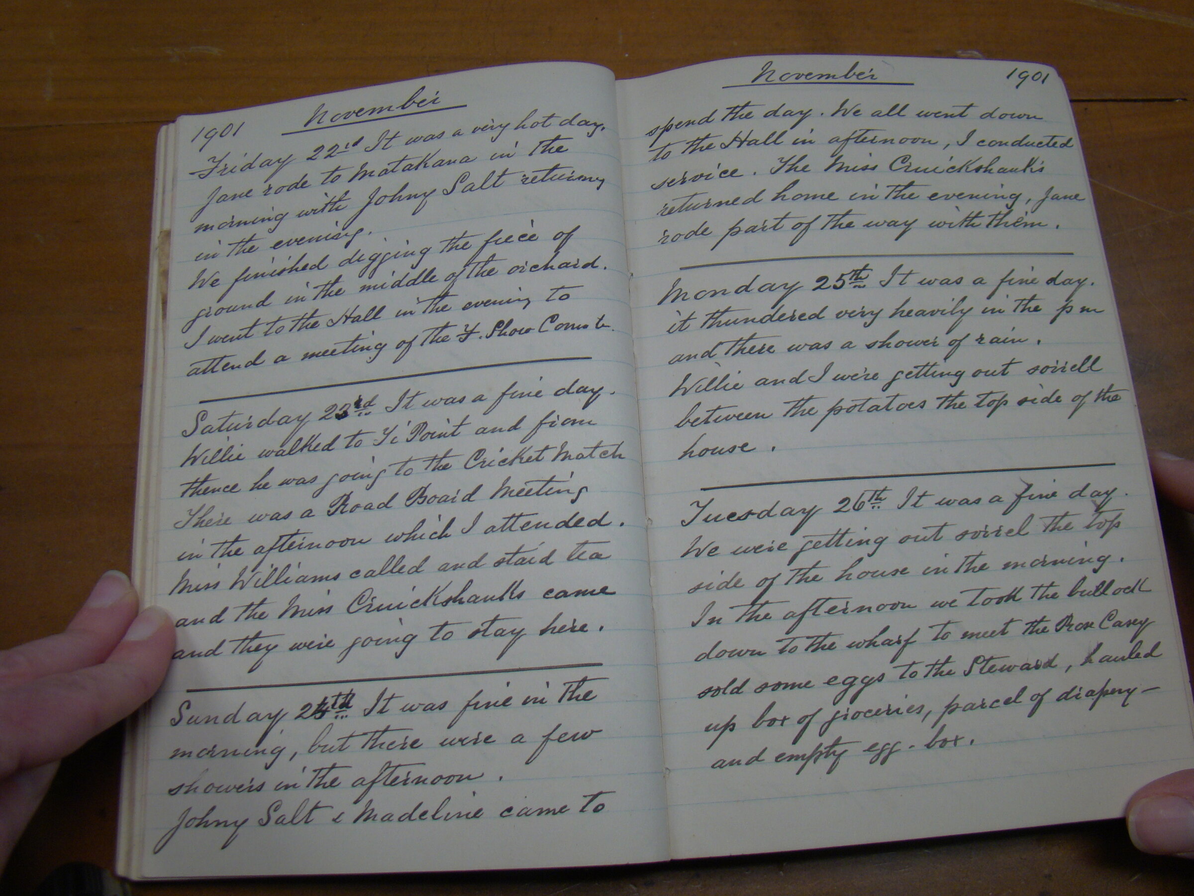 Original CS Clarke diary page