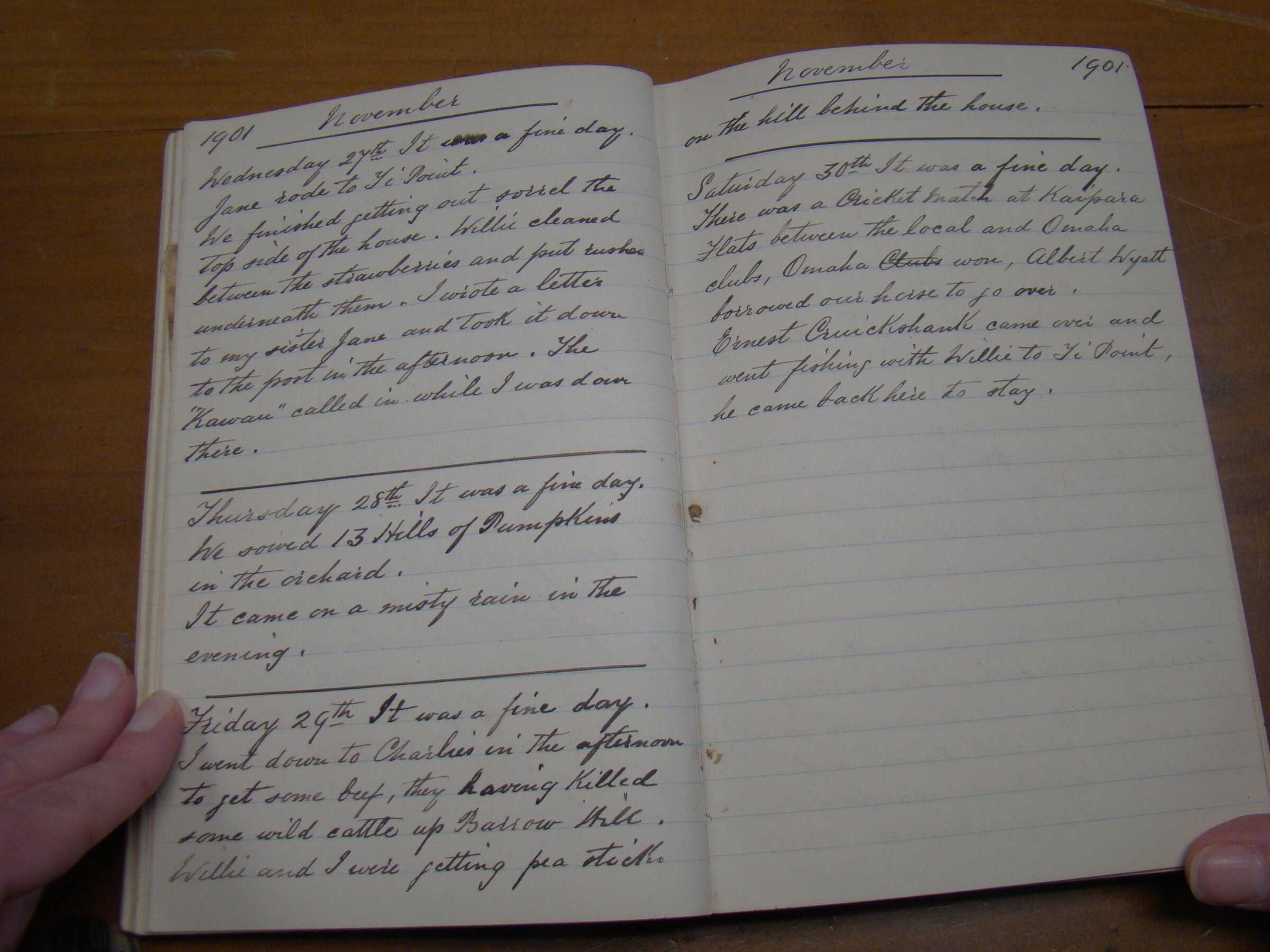 Original CS Clarke diary page