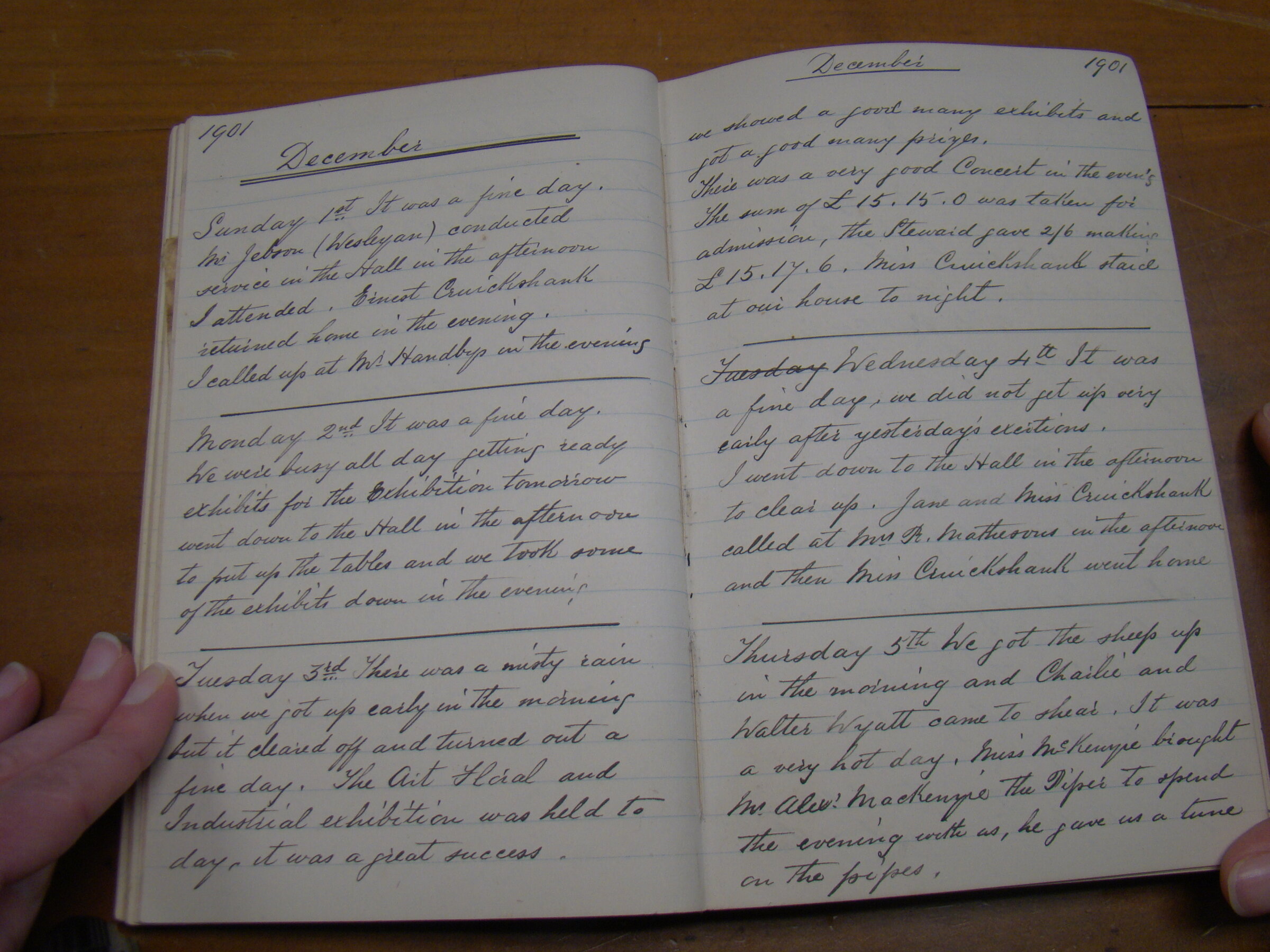 Original CS Clarke diary page