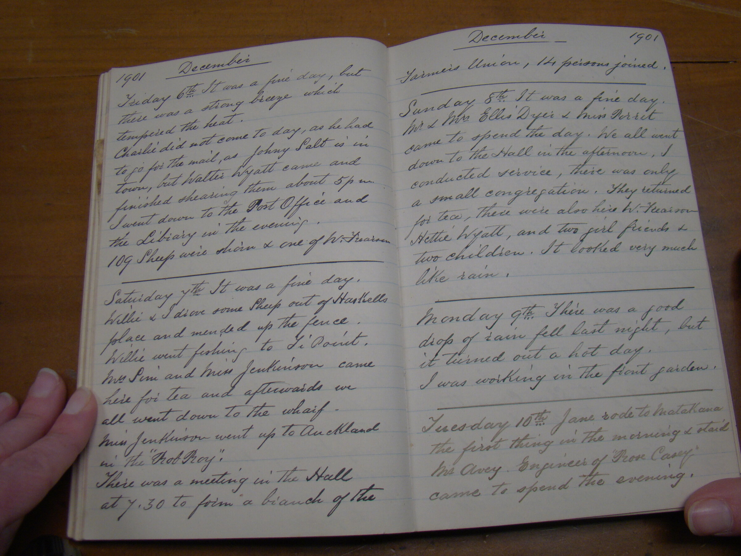 Original CS Clarke diary page