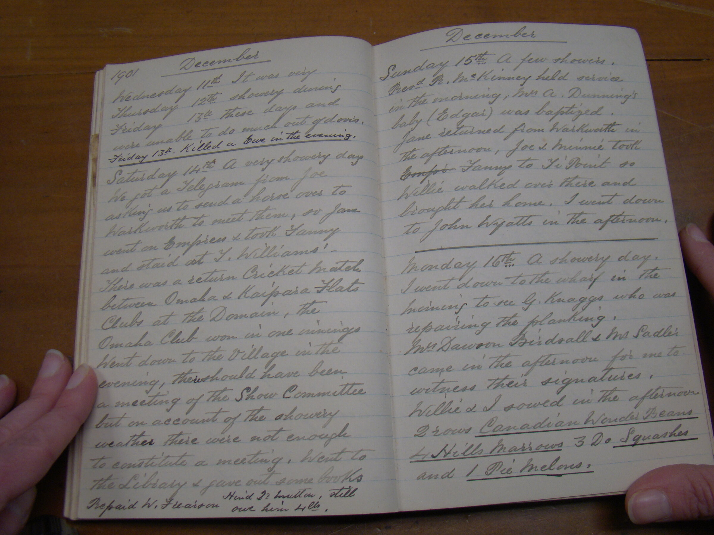 Original CS Clarke diary page