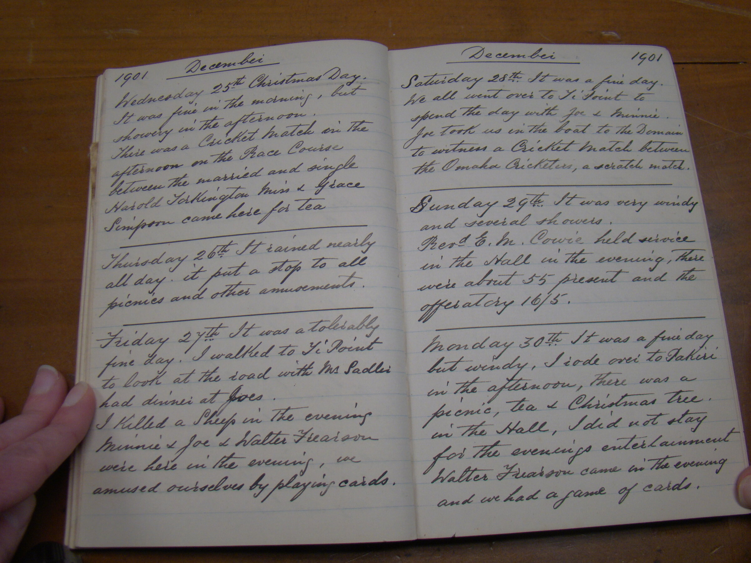 Original CS Clarke diary page