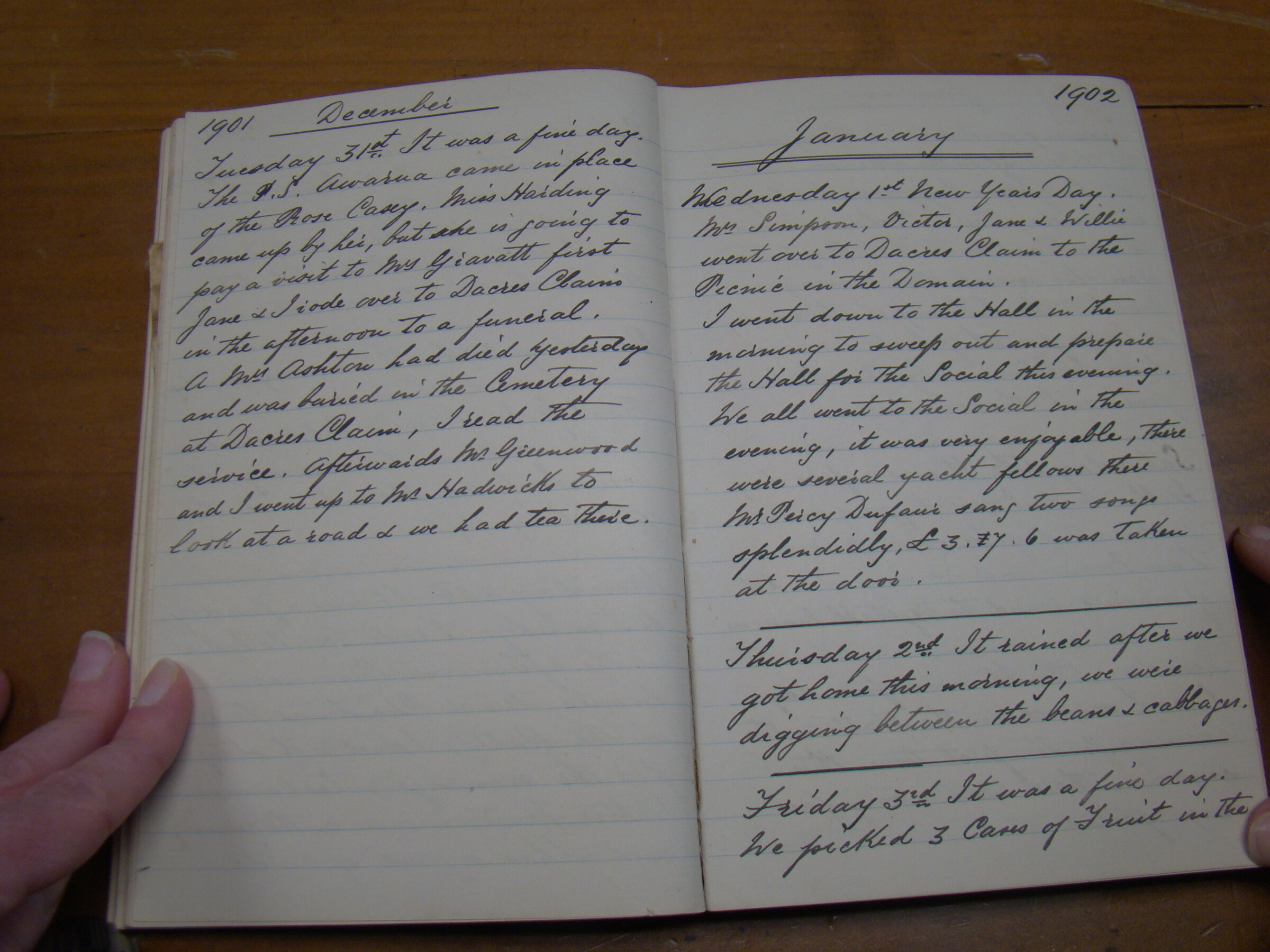 Original CS Clarke diary page