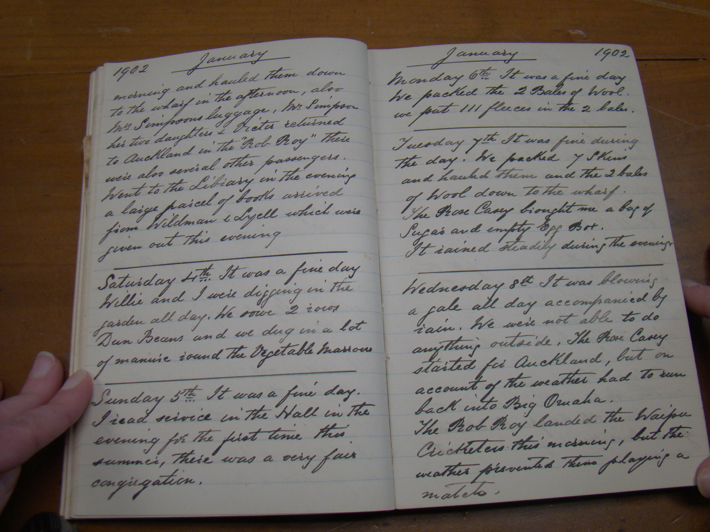 Original CS Clarke diary page