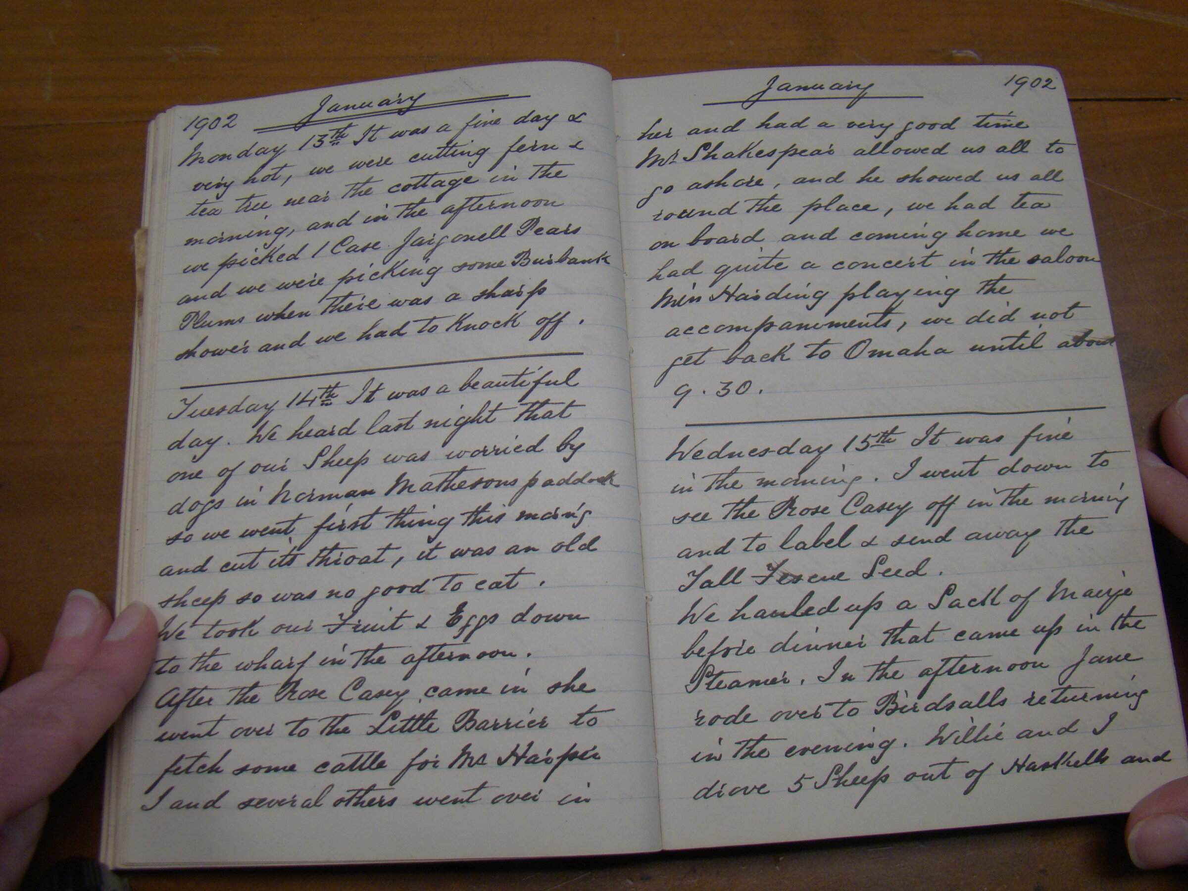 Original CS Clarke diary page