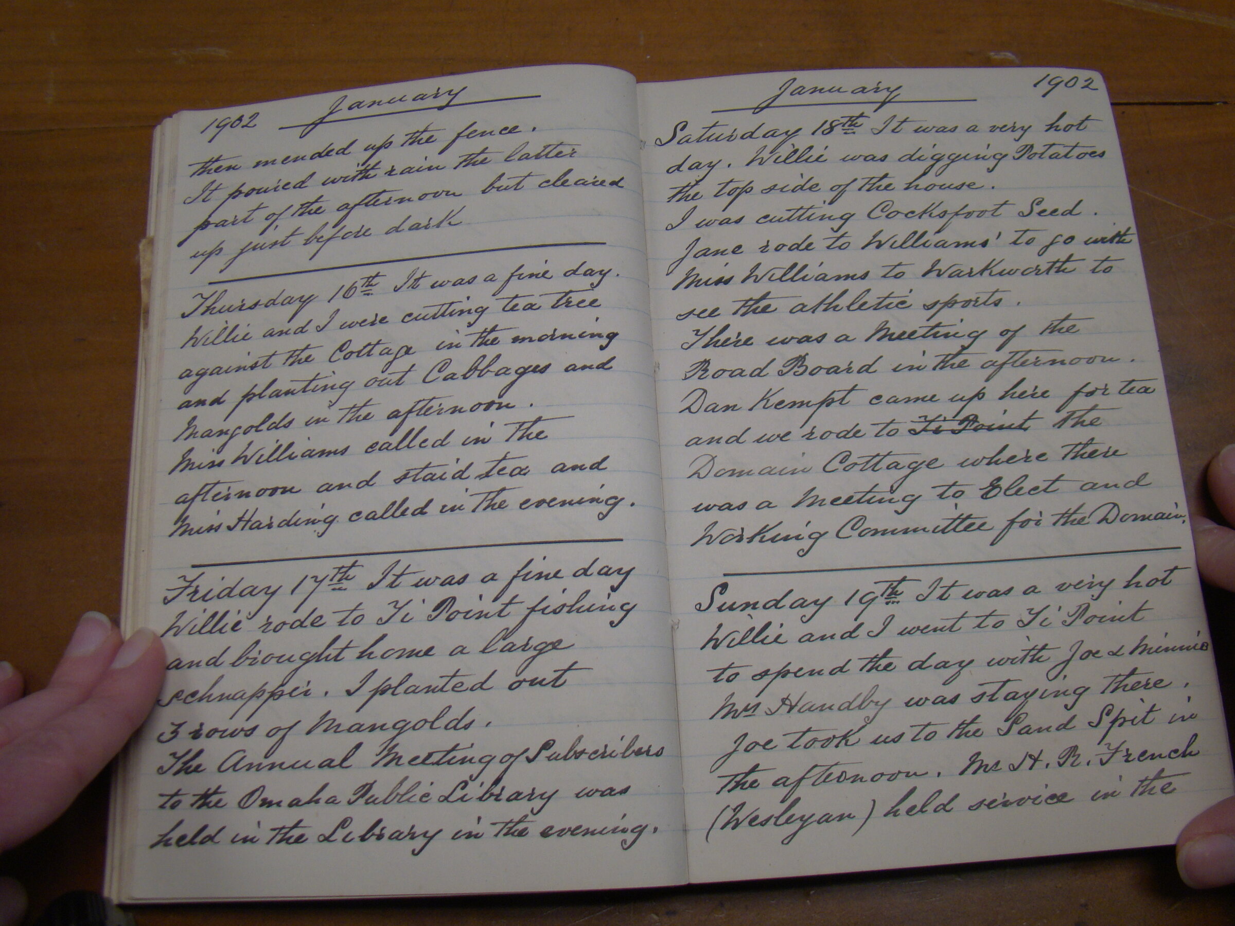 Original CS Clarke diary page