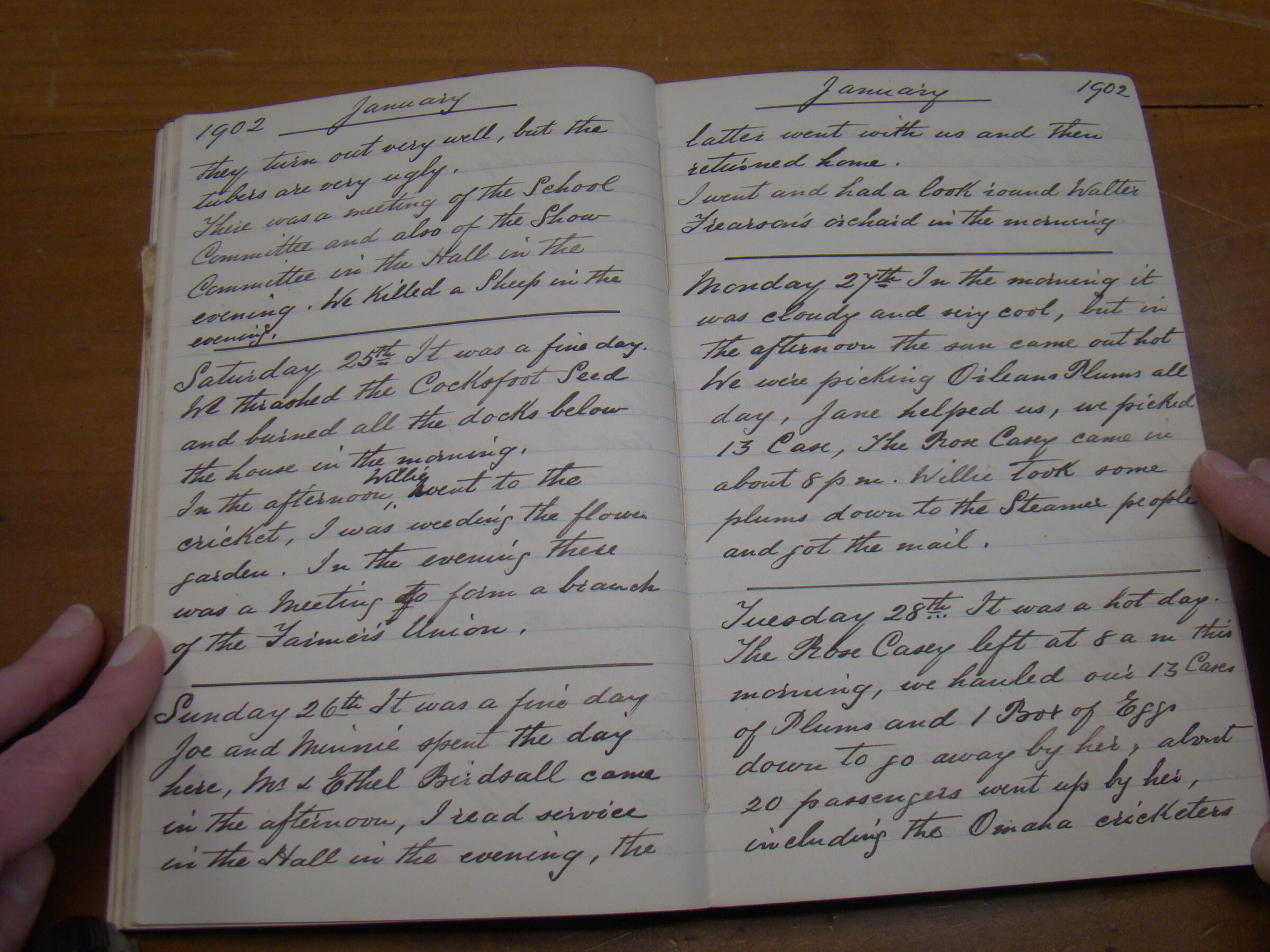 Original CS Clarke diary page