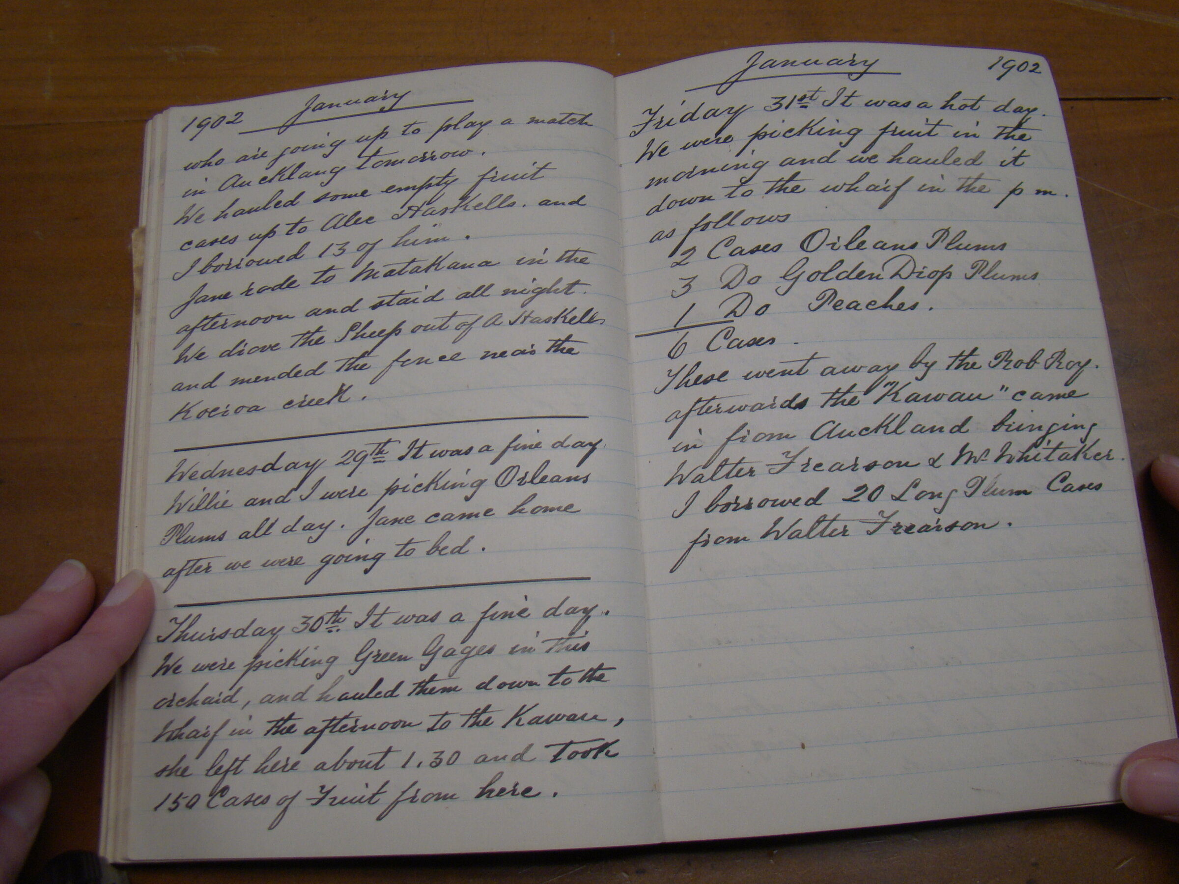 Original CS Clarke diary page