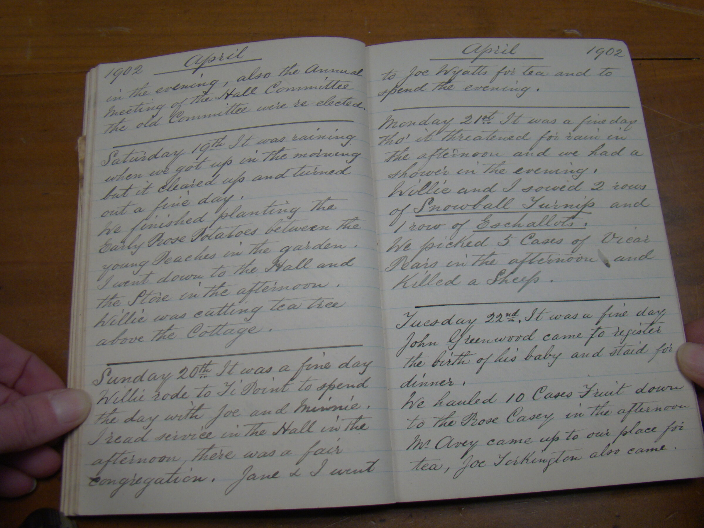 Original CS Clarke diary page