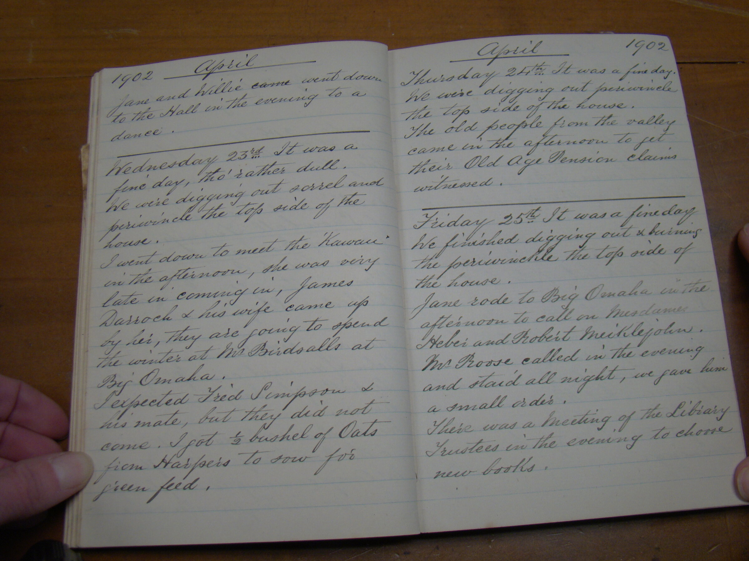 Original CS Clarke diary page
