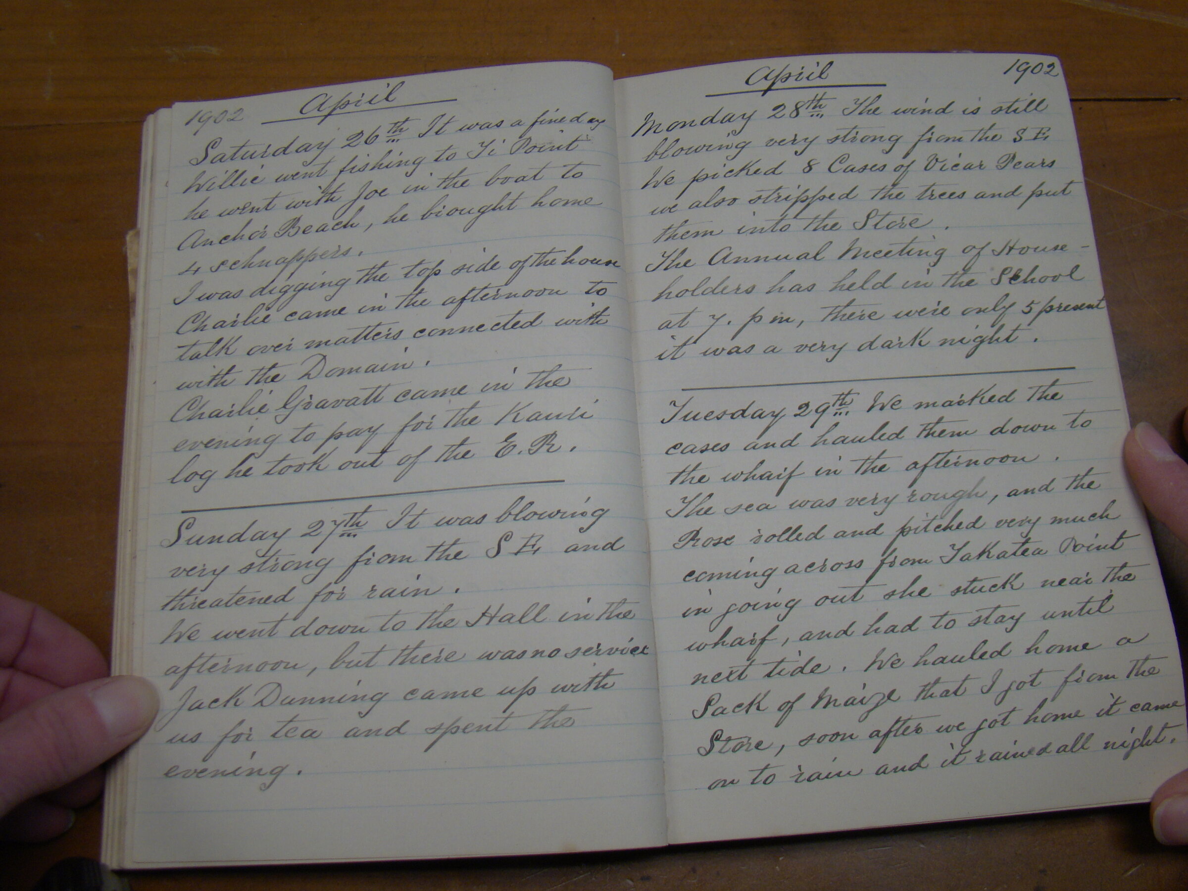 Original CS Clarke diary page